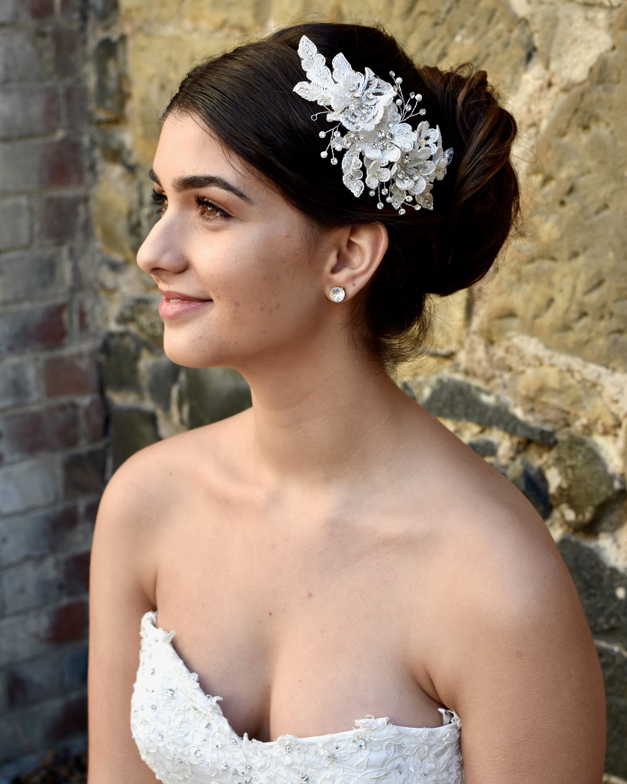 Adria bridal comb — alternate view 2