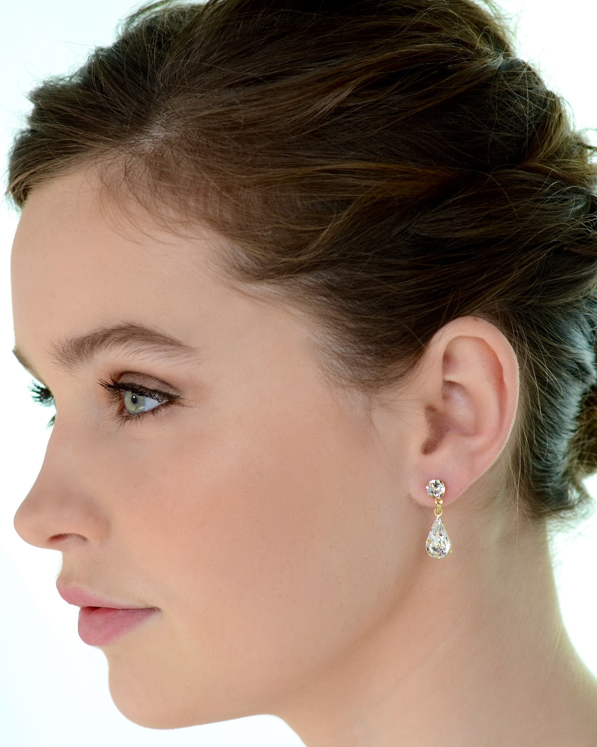 Lara gold bridal earrings by Windsor Bridal Jewellery