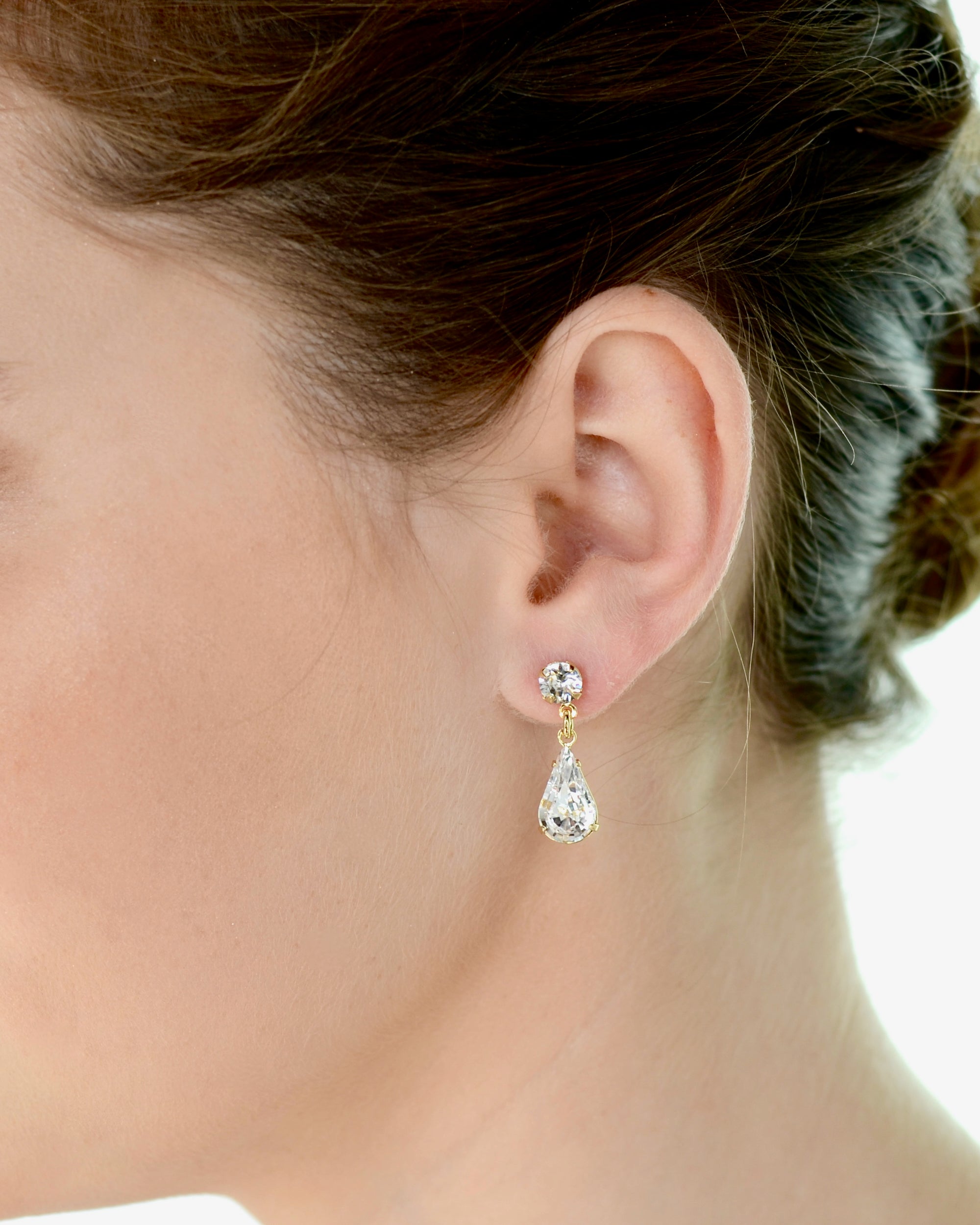 Lara gold bridal earrings — alternate view 3