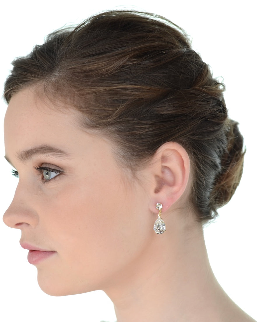 Rosemary Gold earrings by Windsor Bridal Jewellery