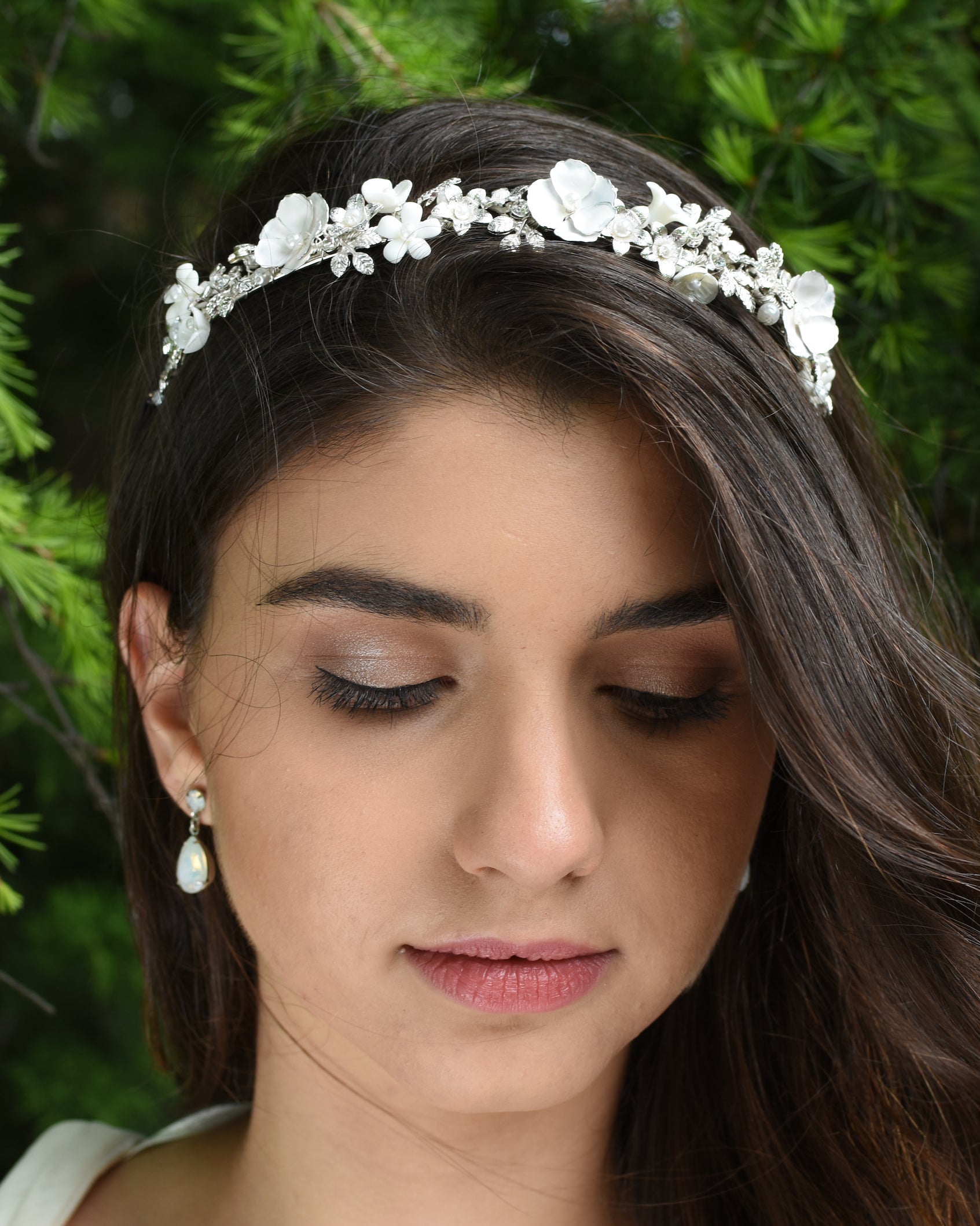 Elodie silver bridal headband — alternate view 3