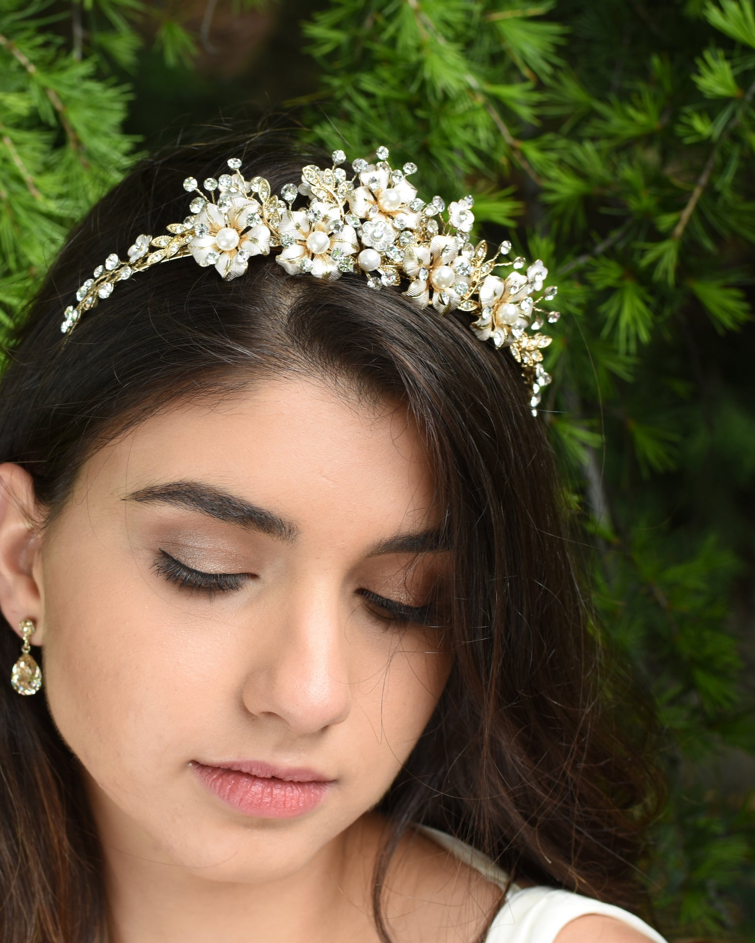 Rosaline gold bridal crown by Windsor Bridal Jewellery