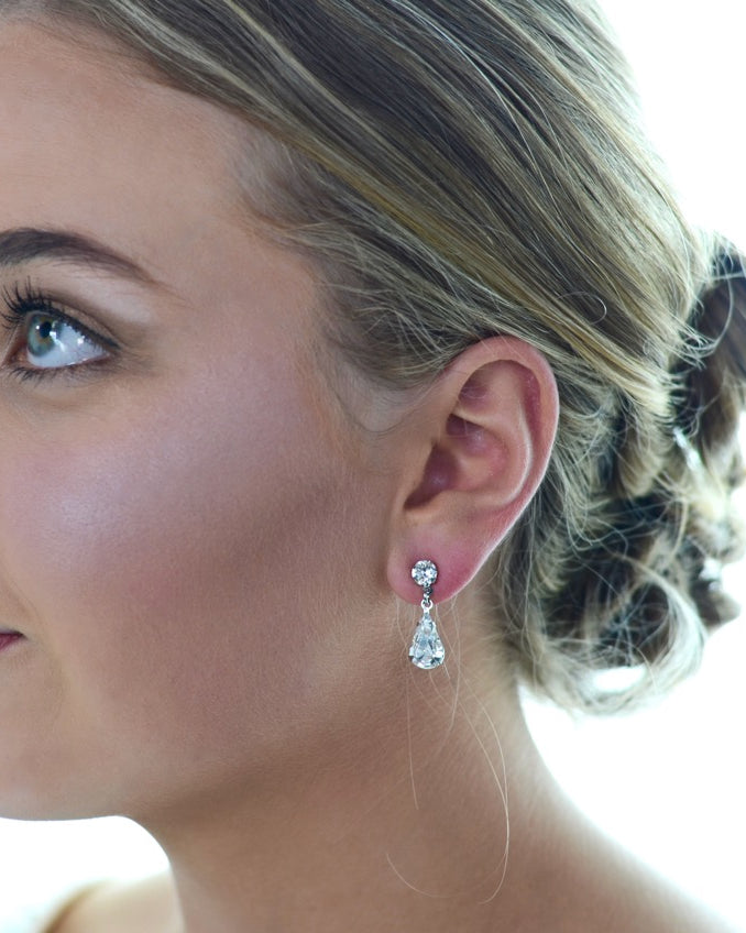 Rosemary silver bridal earrings — alternate view 6