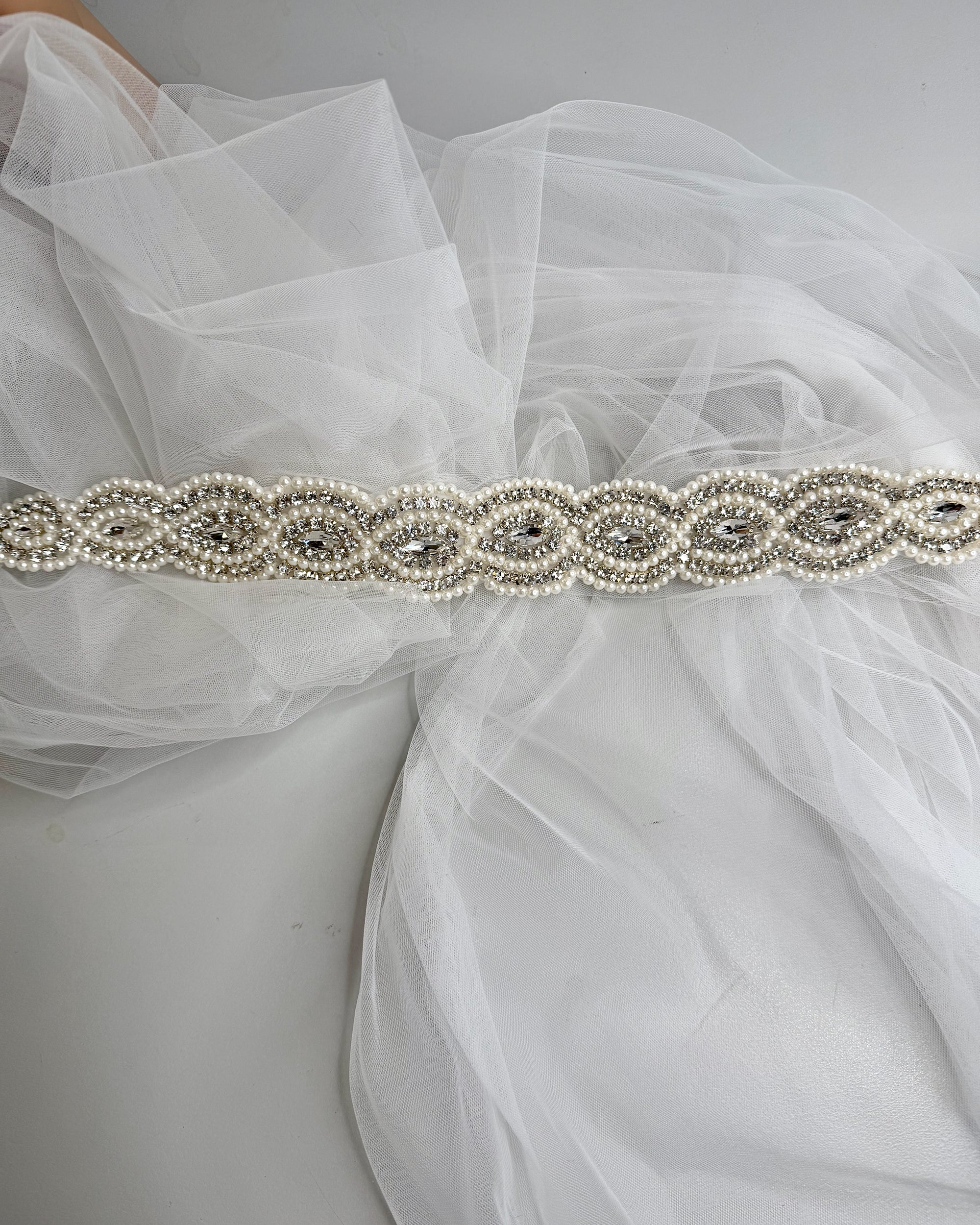 Allison silver bridal belt by Windsor Bridal Jewellery