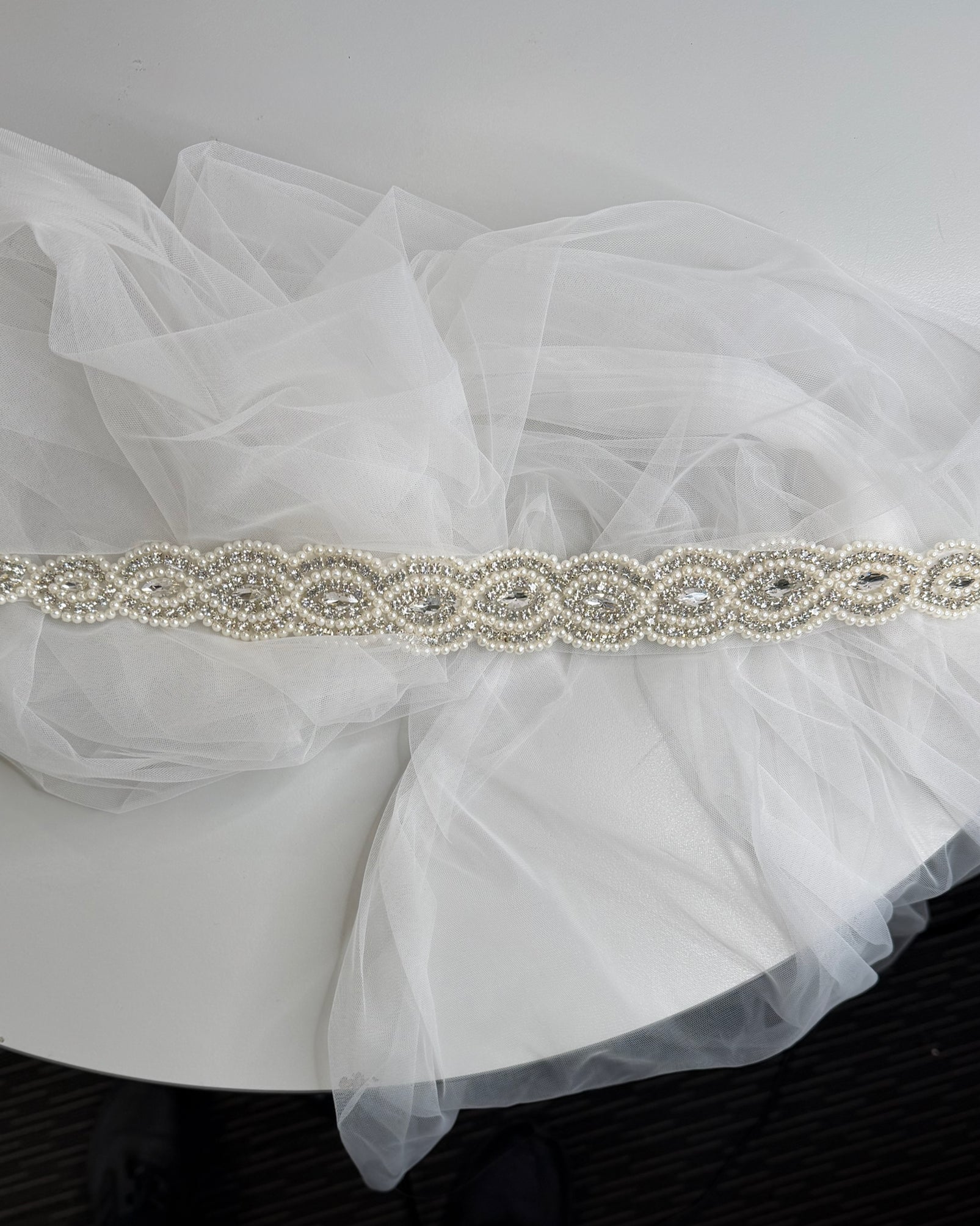 Allison silver bridal belt — alternate view 2
