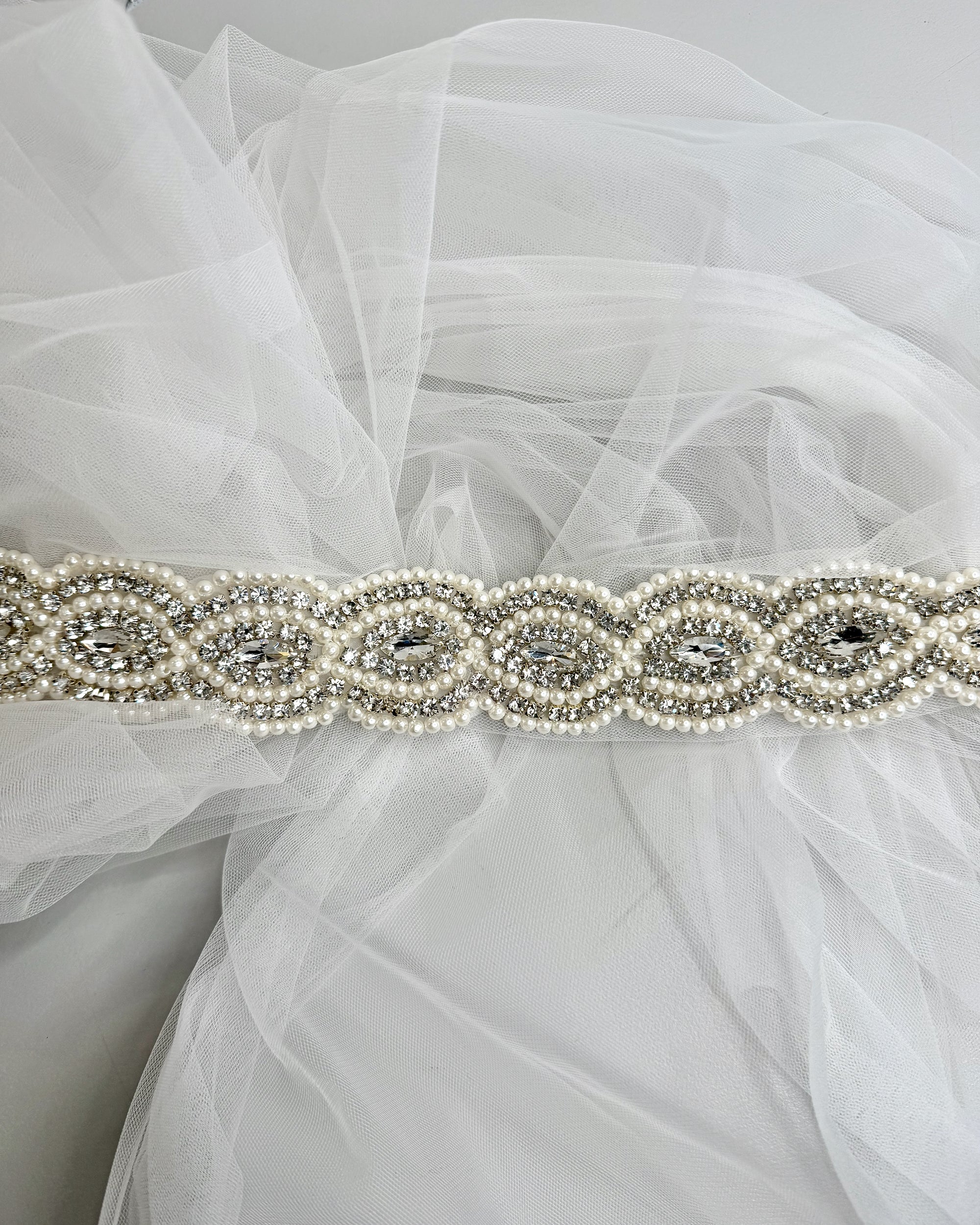 Allison silver bridal belt — alternate view 3