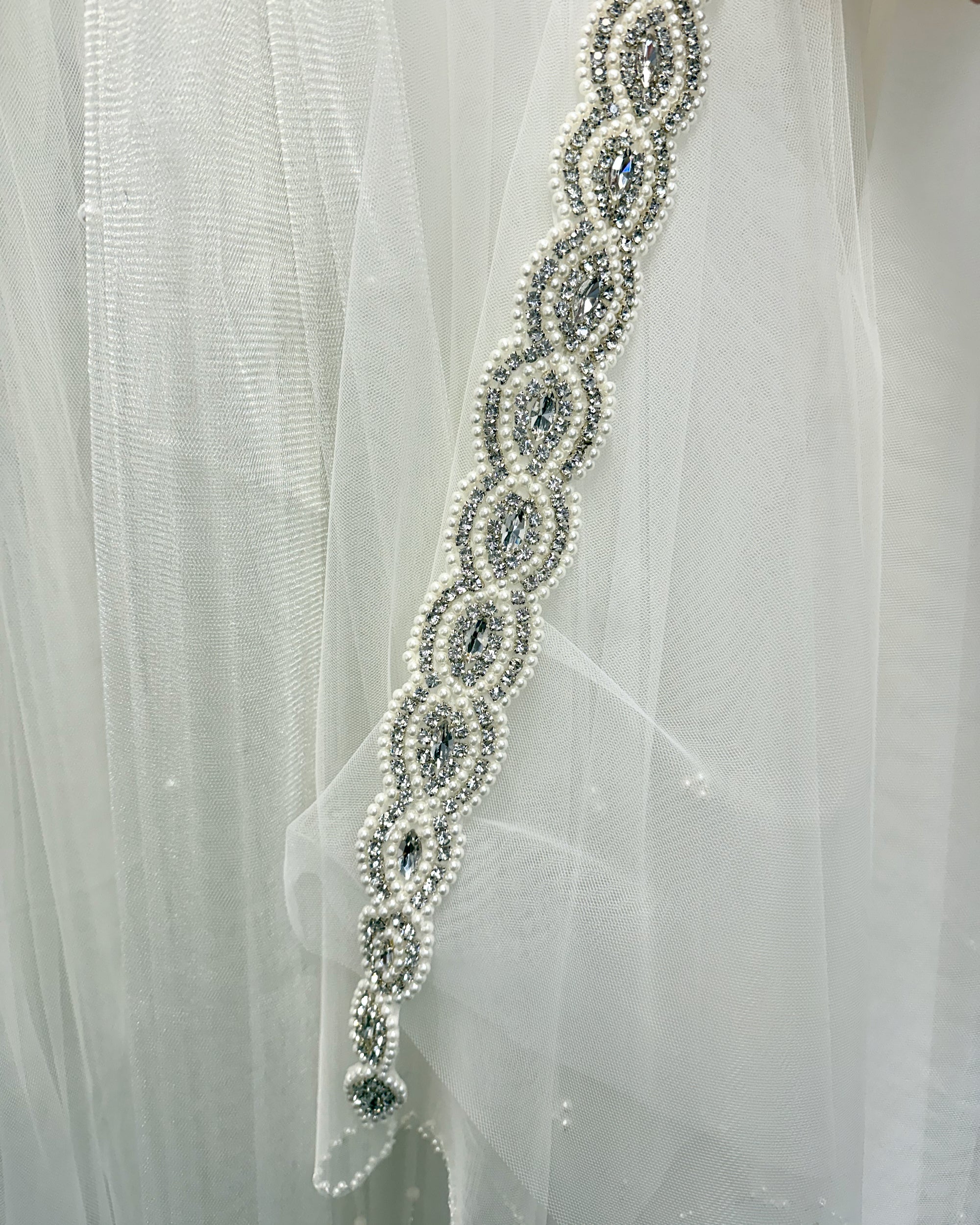 Allison silver bridal belt — alternate view 4