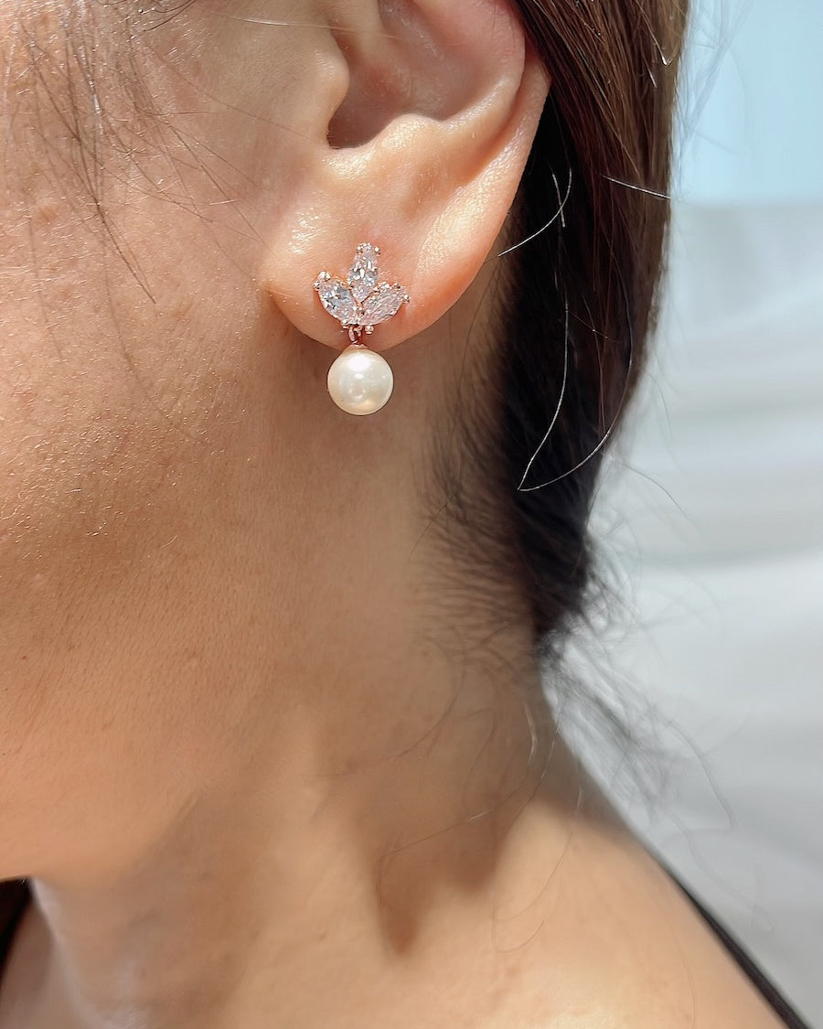 Frankie Rose Gold bridal earrings — alternate view 2