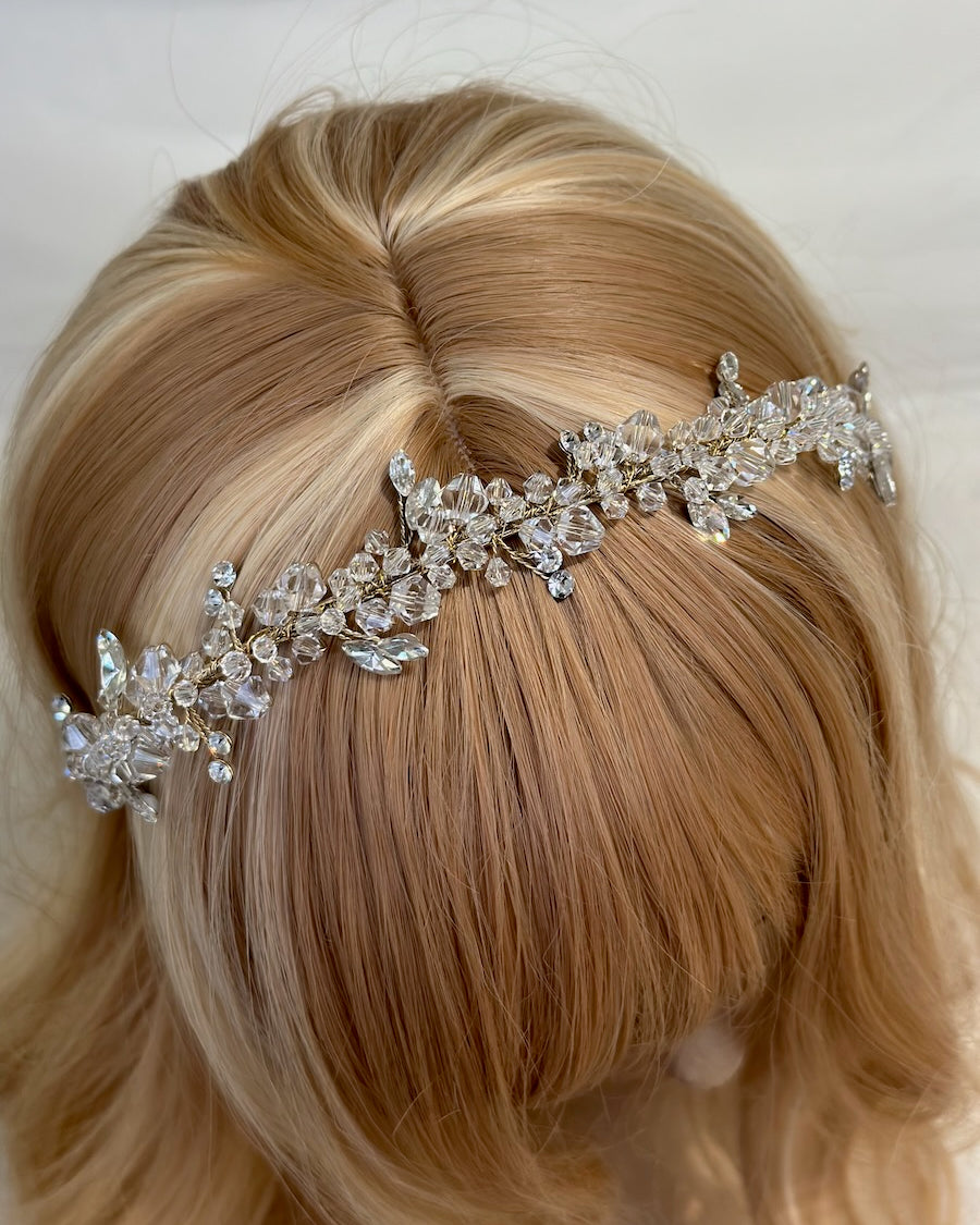 Ariel Gold bridal headband — alternate view 4