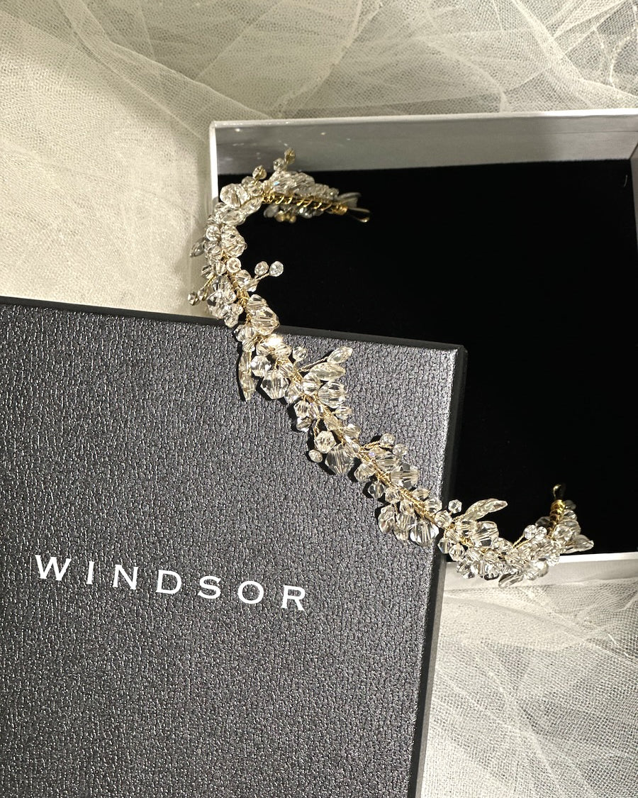 Ariel Gold bridal headband — alternate view 5