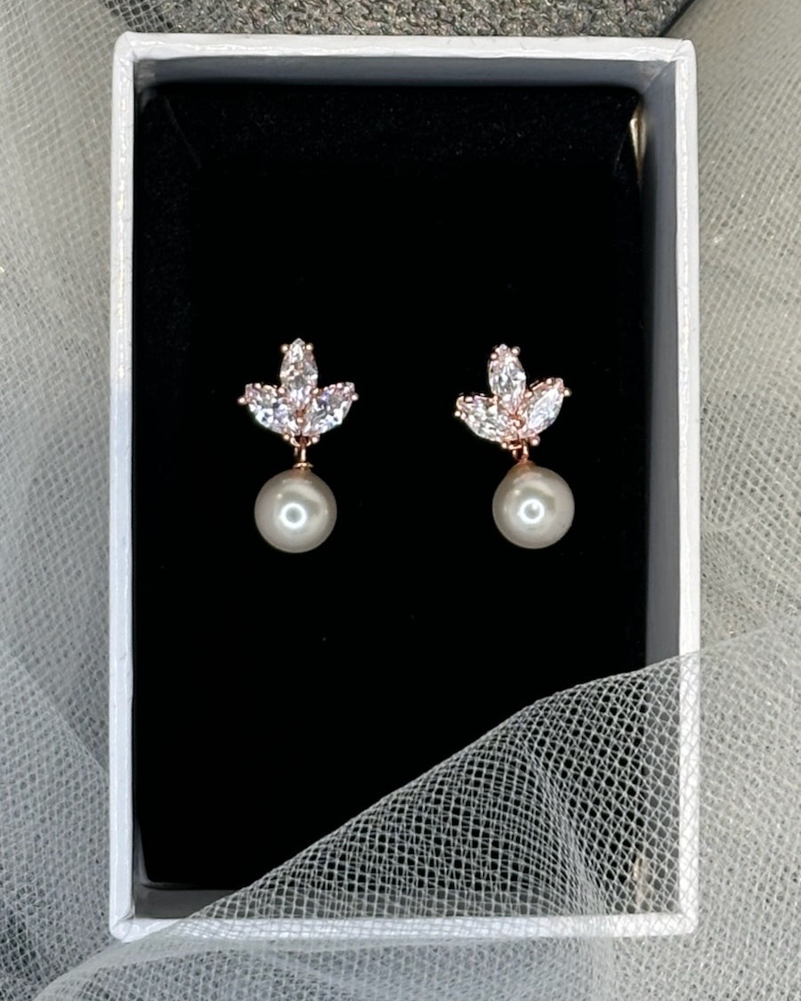 Frankie Rose Gold bridal earrings — alternate view 4