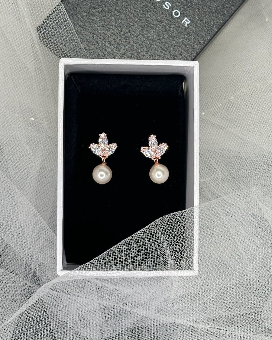 Frankie Rose Gold bridal earrings — alternate view 7