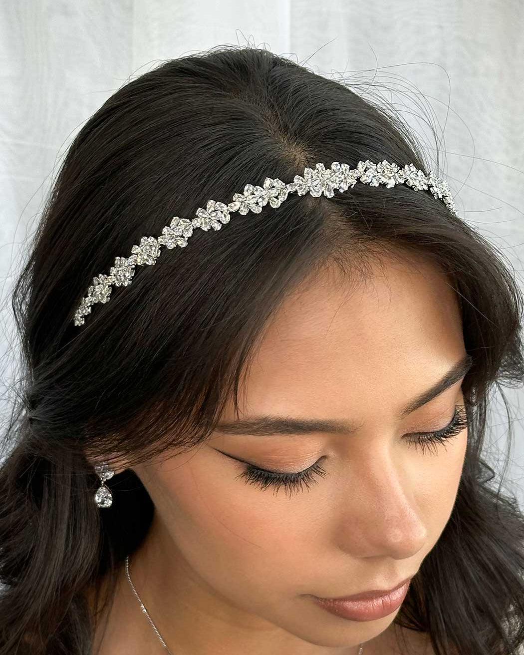 Sheridan Silver bridal headband — alternate view 2