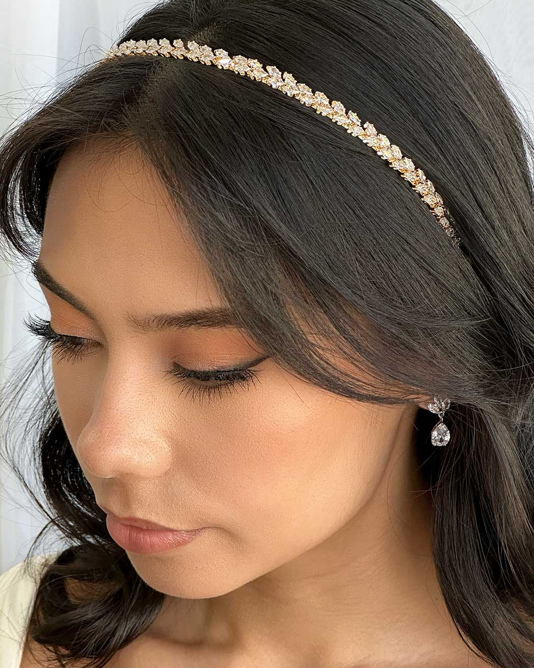 Hazel Gold bridal headband by Windsor Bridal Jewellery