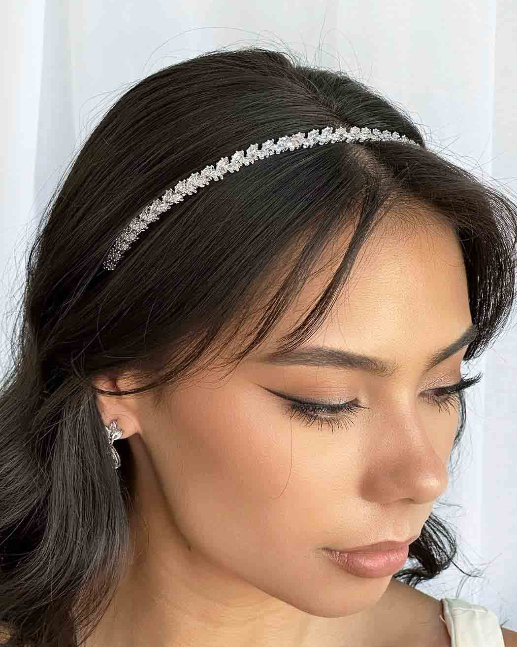 Hazel Silver bridal headband by Windsor Bridal Jewellery