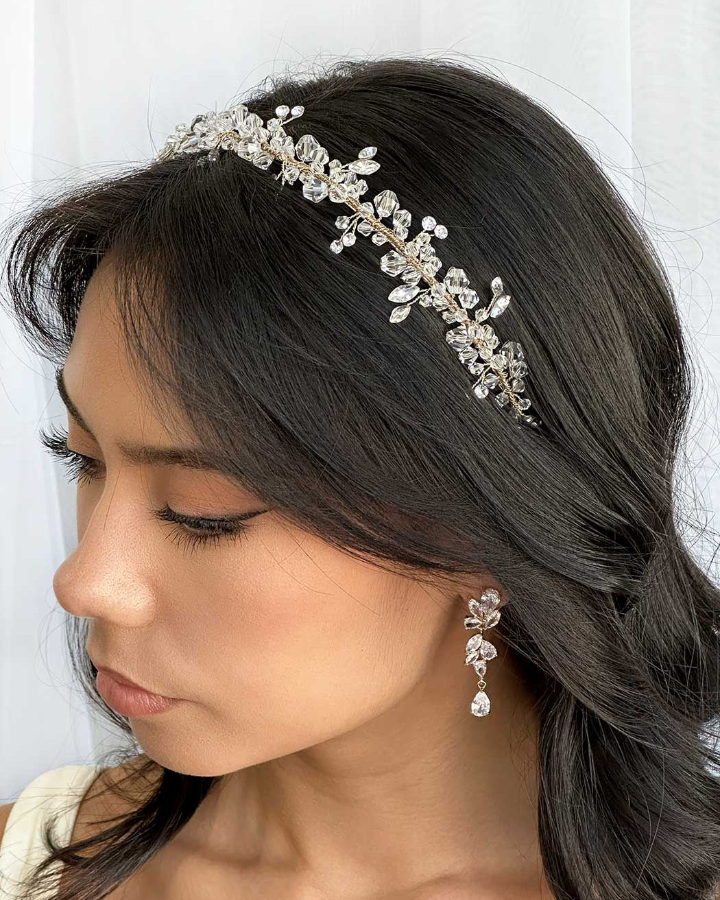 Ariel Gold bridal headband — alternate view 2