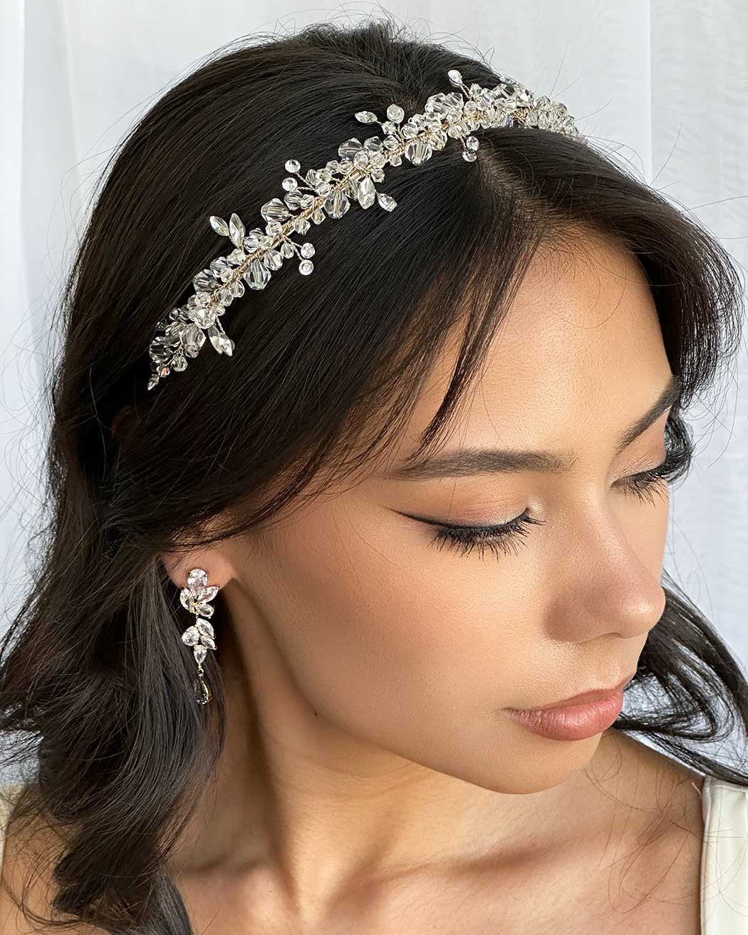 Ariel Gold bridal headband by Windsor Bridal Jewellery