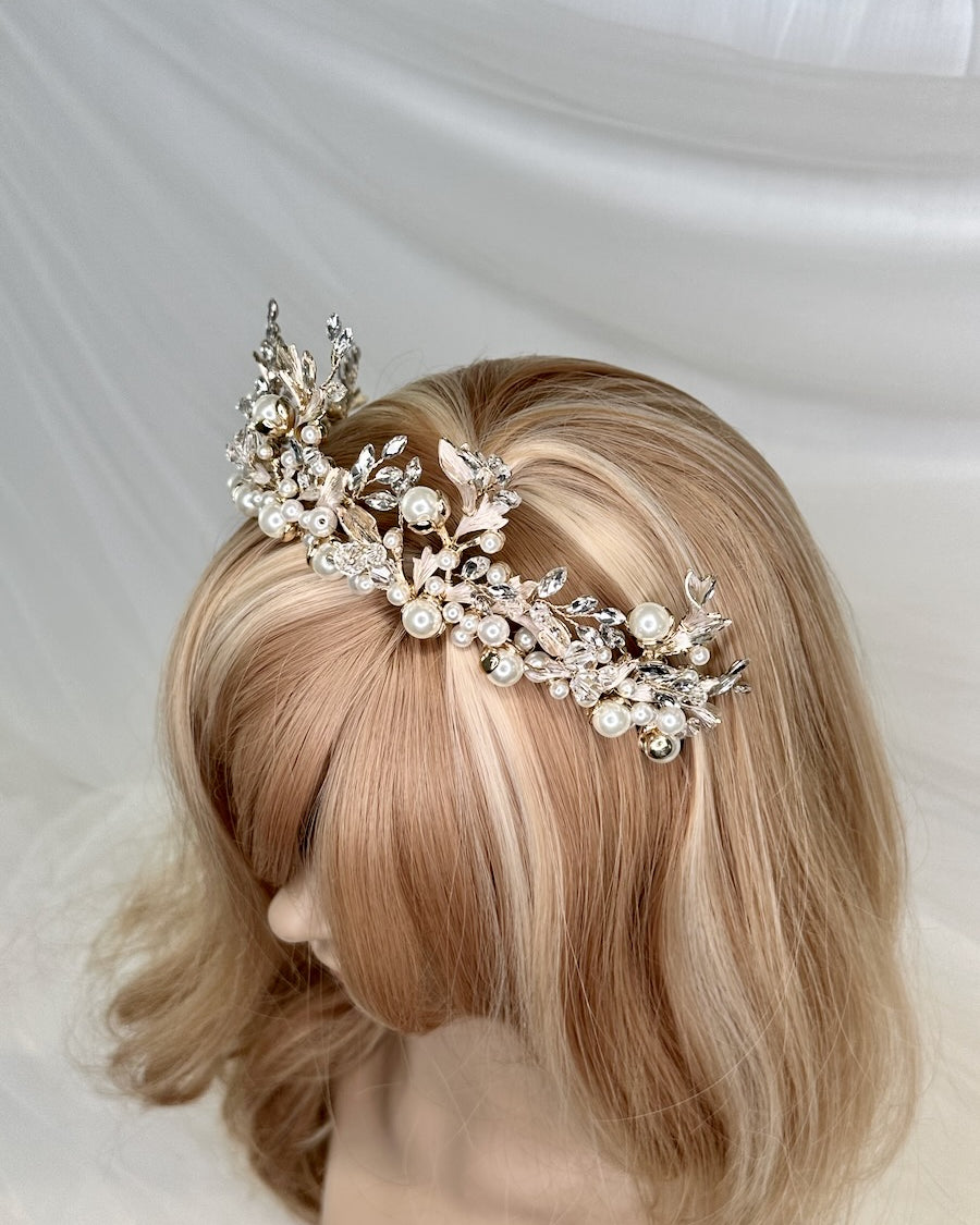 Vienna Gold bridal crown — alternate view 2