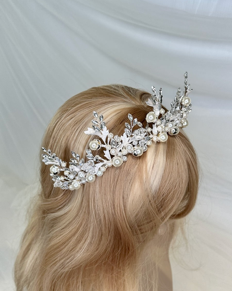 Vienna Silver bridal crown by Windsor Bridal Jewellery