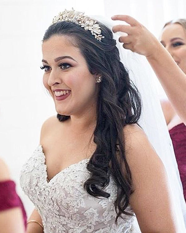 Hannah Gold Bridal Headpiece crown by Windsor Bridal Jewellery
