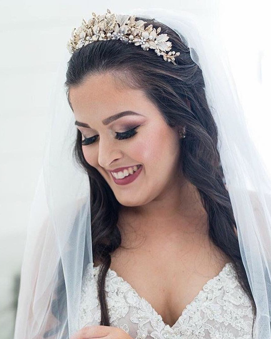 Hannah Gold Bridal Headpiece crown — alternate view 7