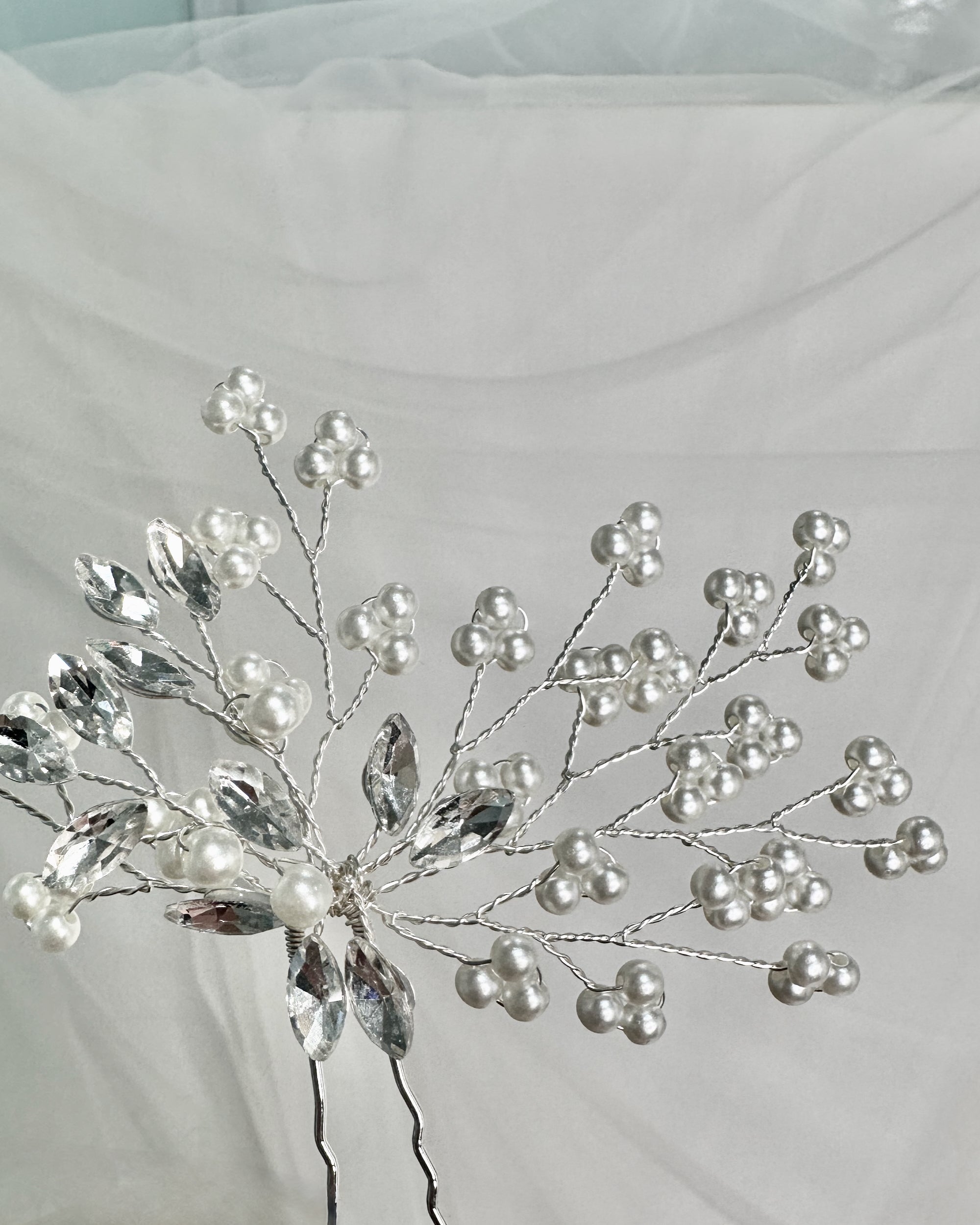 Larina Hairpin in silver — alternate view 4