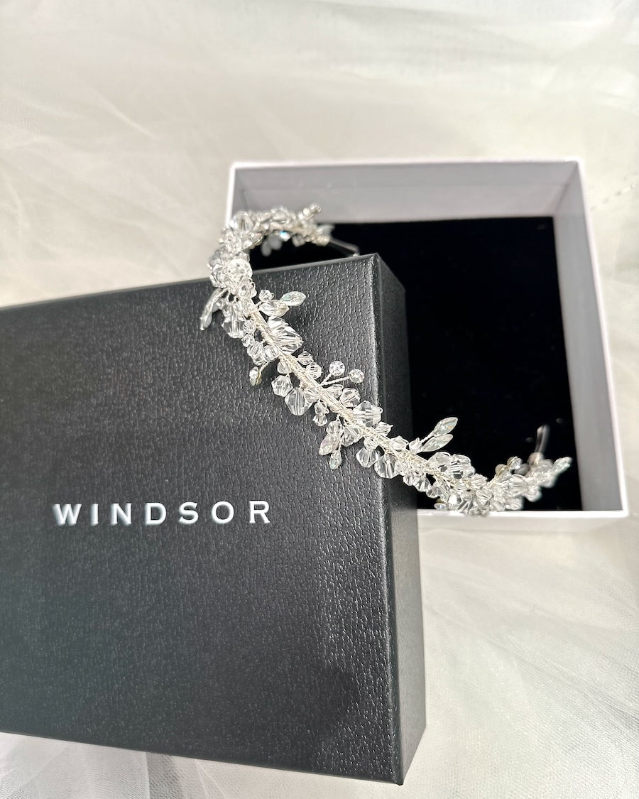Crystal headband in black box