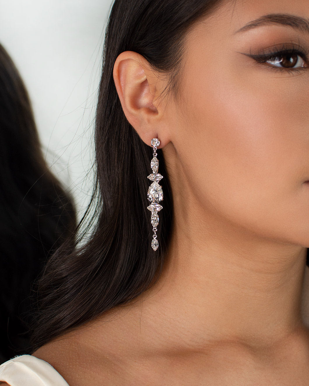 Venice Bridal Earrings in silver by Windsor Bridal Jewellery