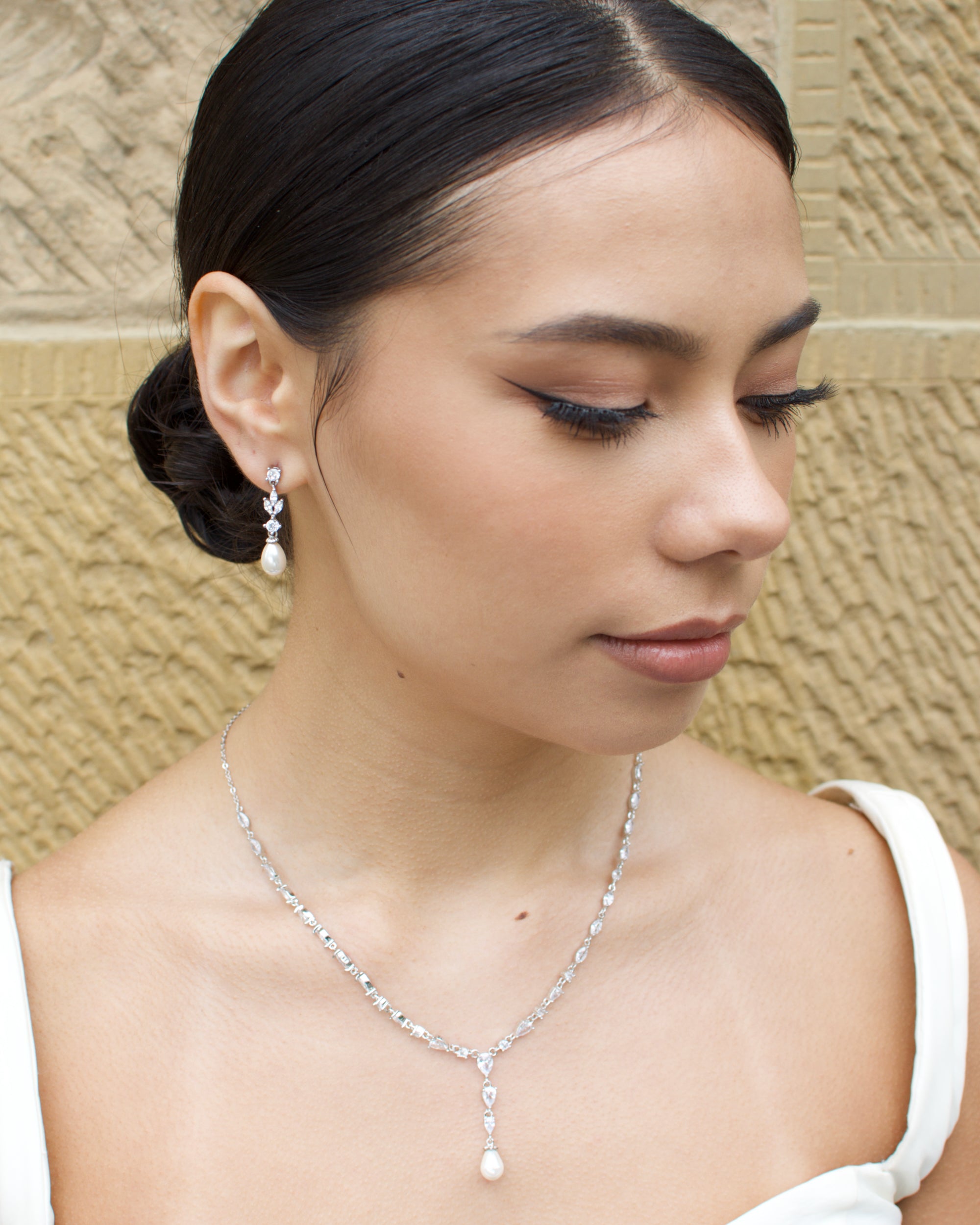 Scarlett Silver bridal necklace — alternate view 6