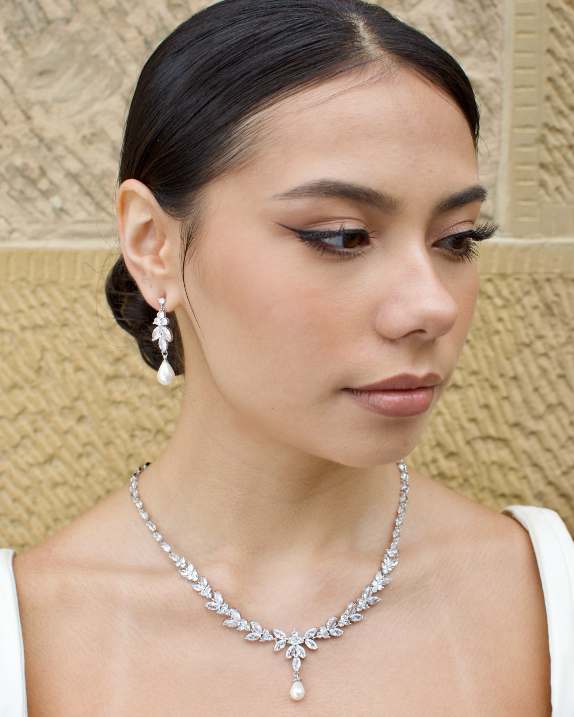 Corrina Pearl bridal necklace — alternate view 4