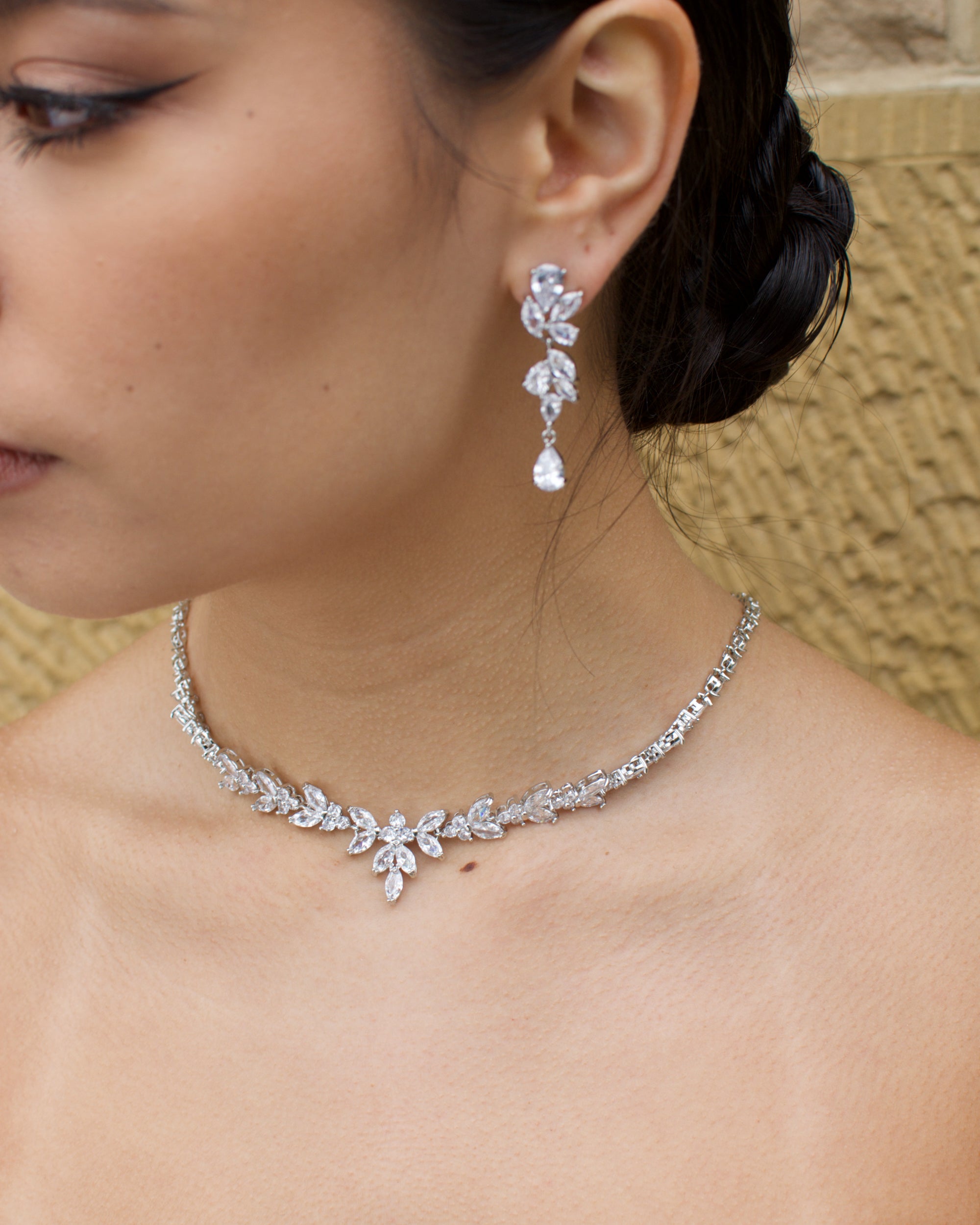 Corrina Crystal bridal necklace — alternate view 2
