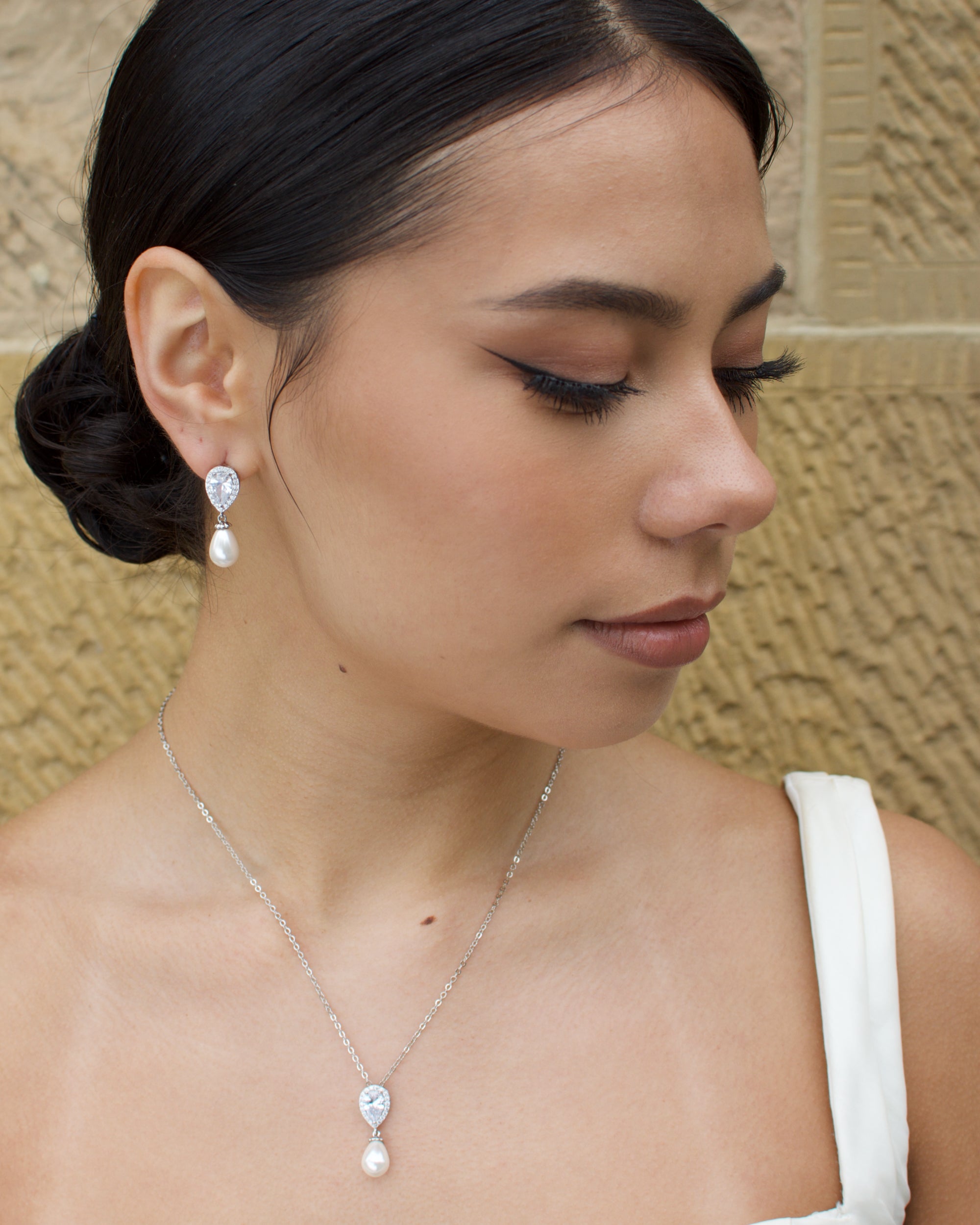 Cara necklace and earring set — alternate view 5