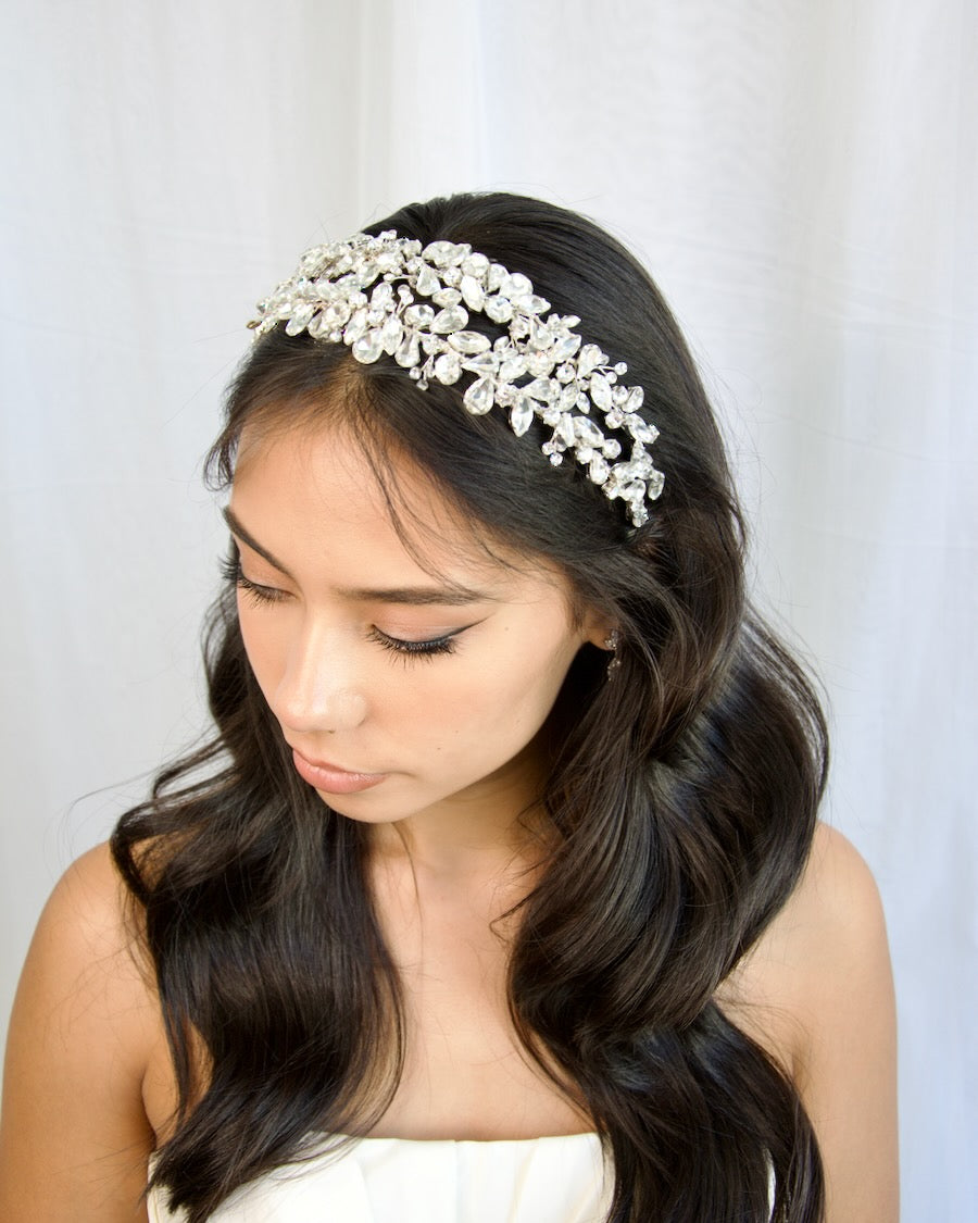 Trista Double Silver bridal headband — alternate view 4