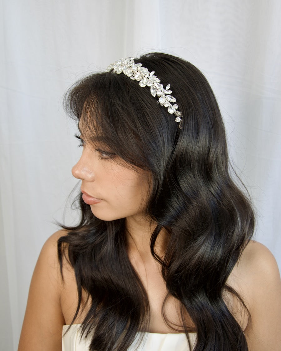Trista Silver bridal headband — alternate view 4