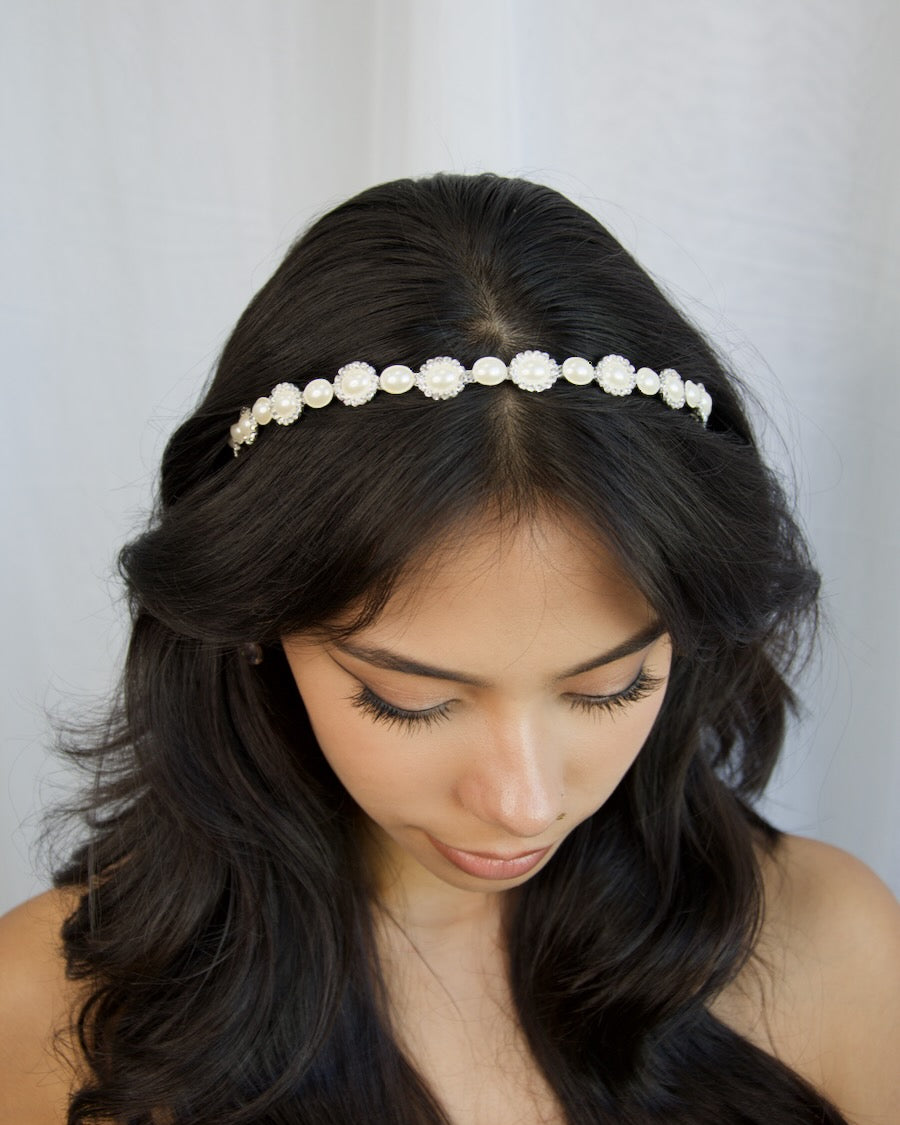 Rowan Silver bridal headband — alternate view 3