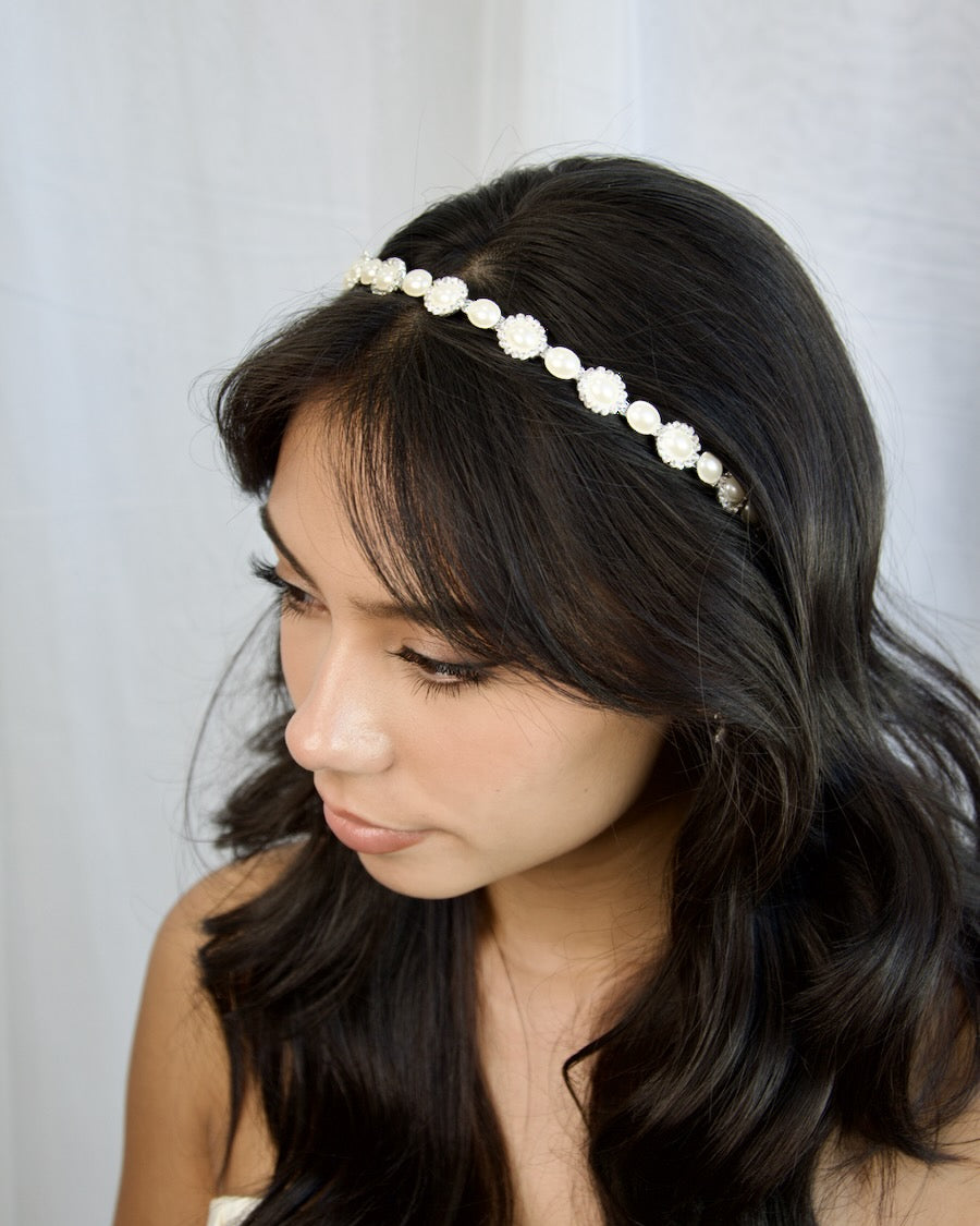 Rowan Silver bridal headband by Windsor Bridal Jewellery