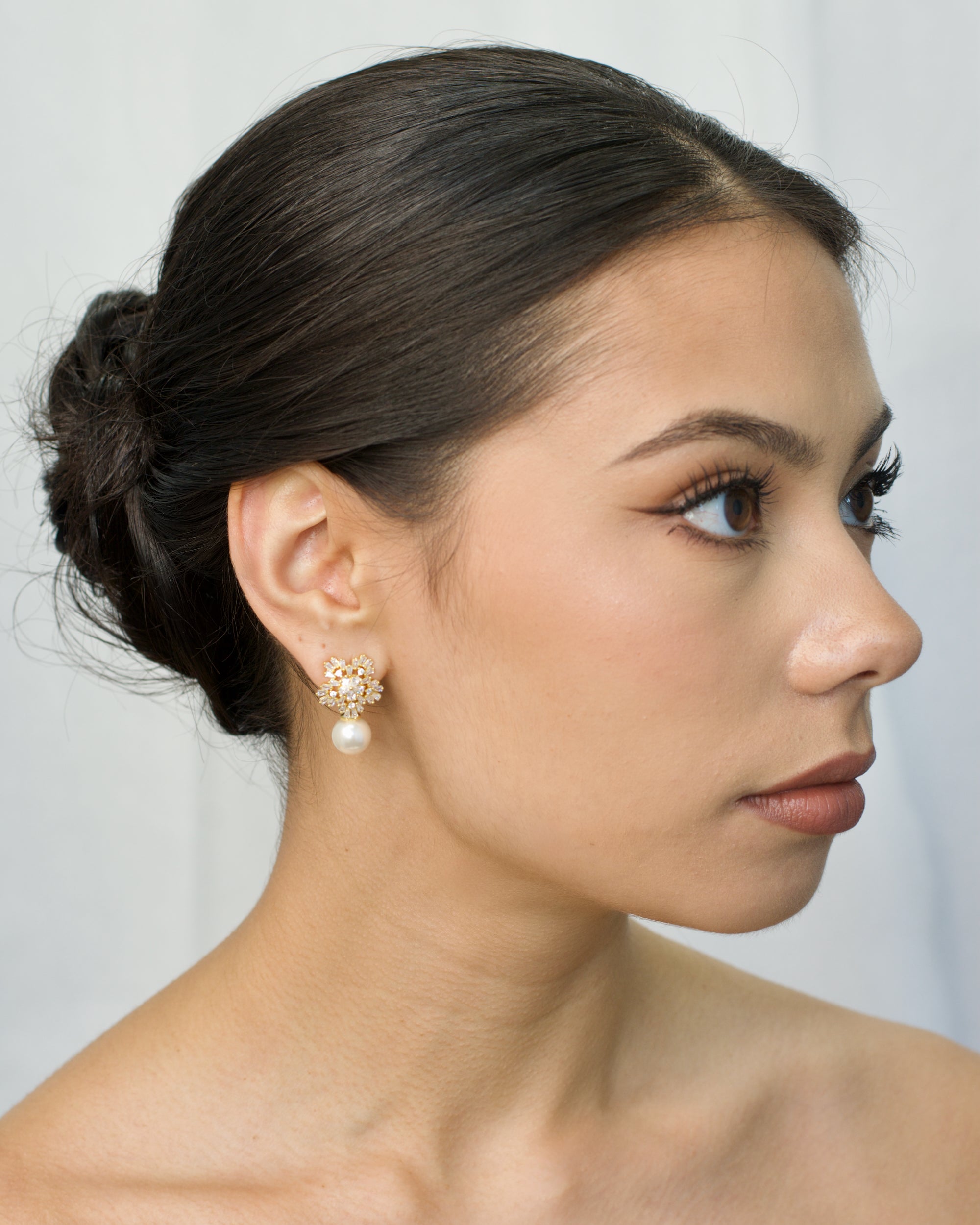 Zoe Gold bridal earrings by Windsor Bridal Jewellery