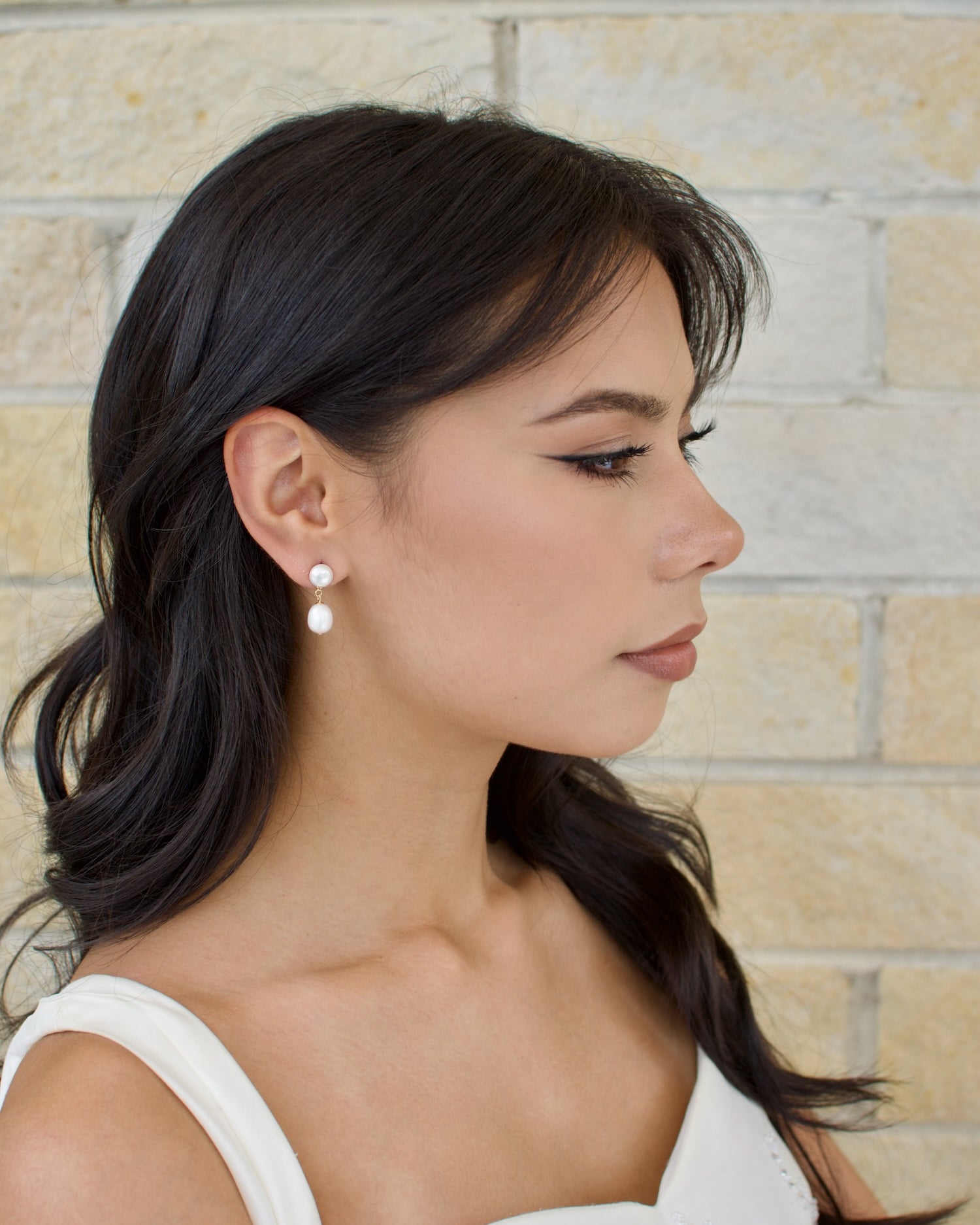 Sia Gold Bridal Earrings — alternate view 2