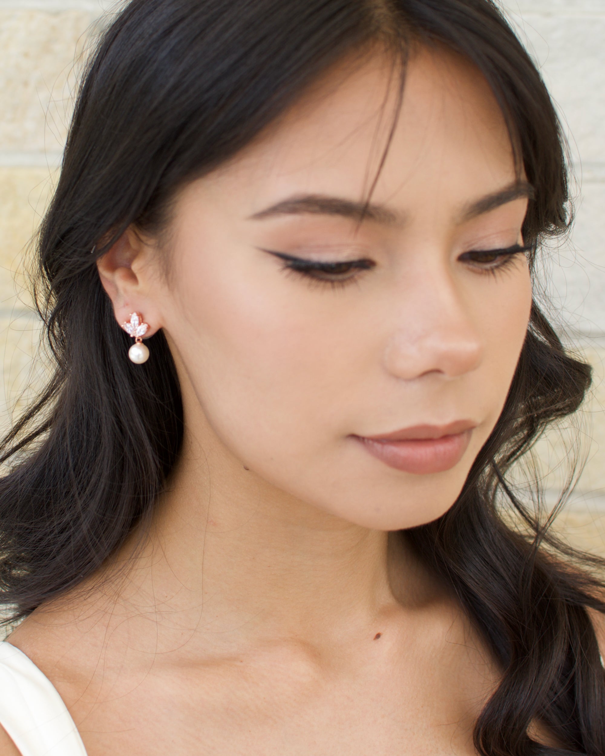 Frankie Rose Gold bridal earrings — alternate view 5