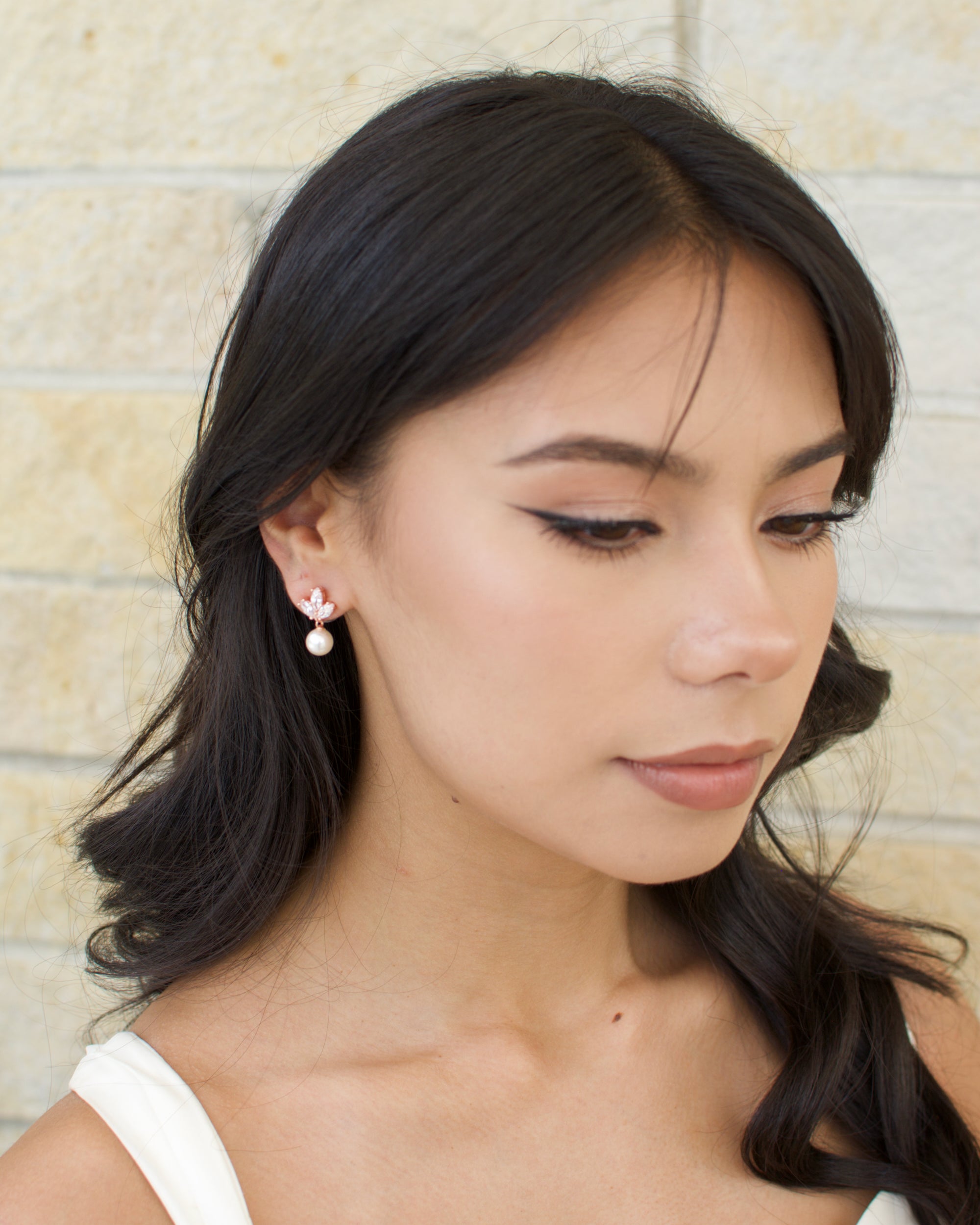 Frankie Rose Gold bridal earrings — alternate view 3
