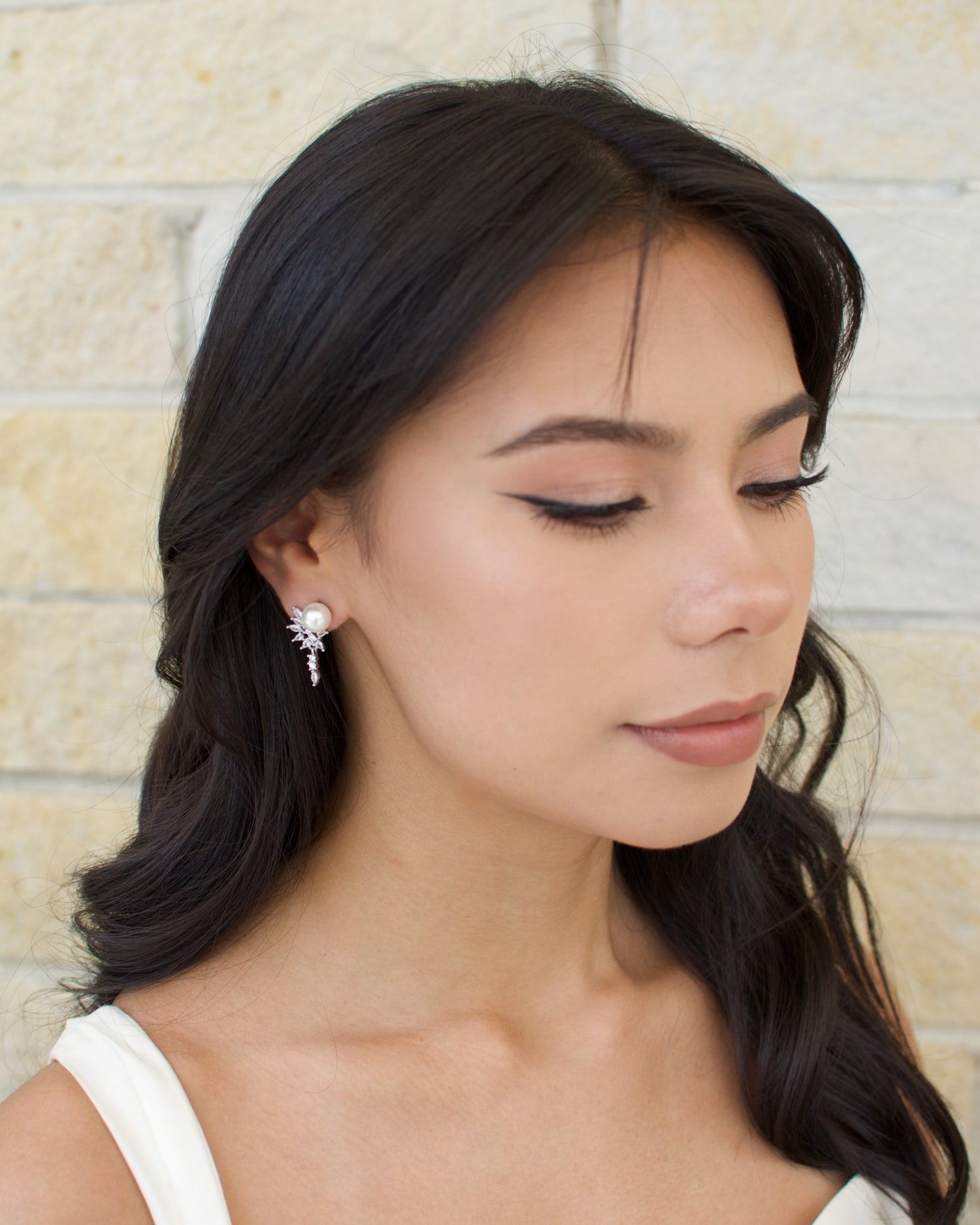 Evelyn Silver bridal earrings — alternate view 5