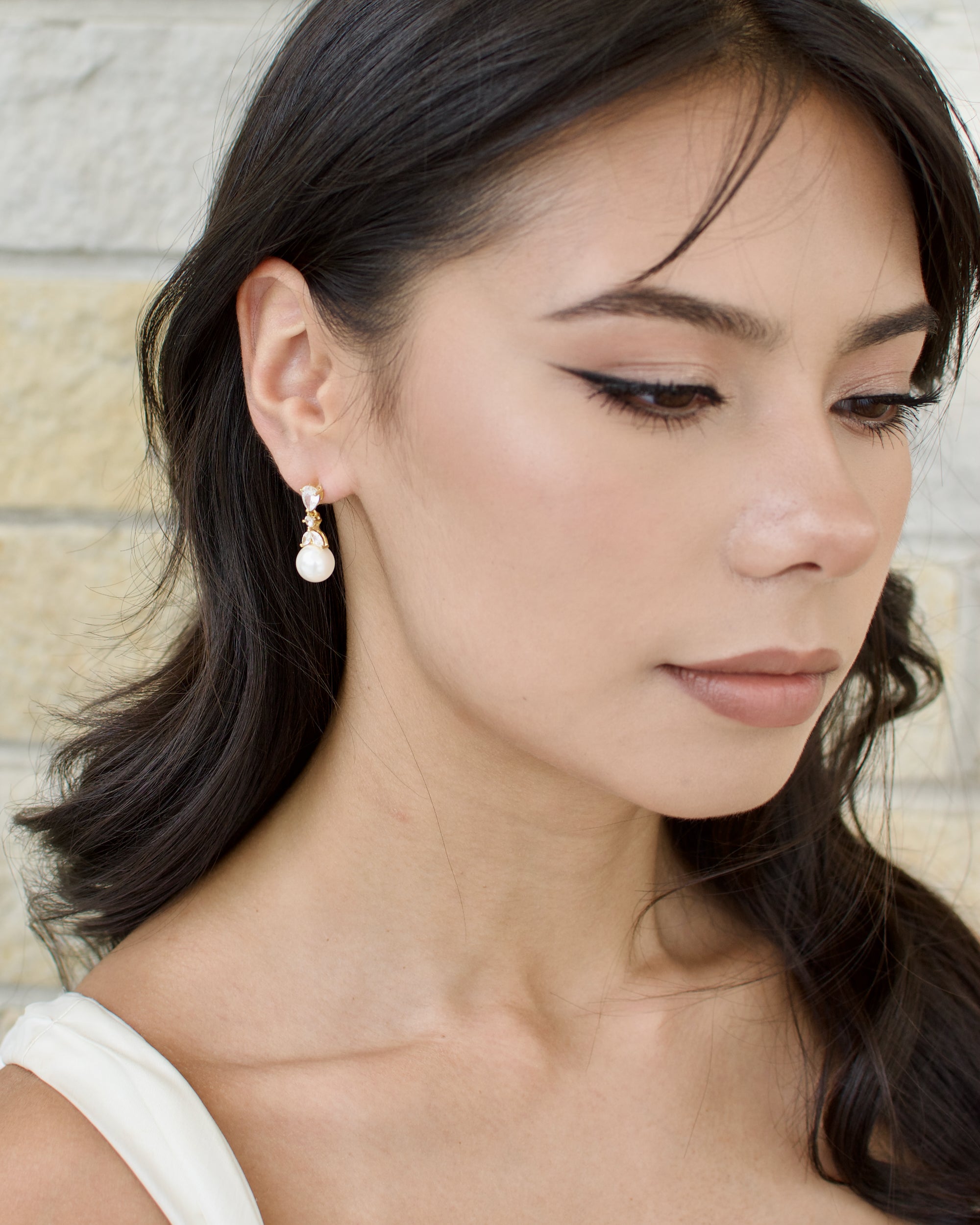 Frankie Rose Gold bridal earrings — alternate view 6