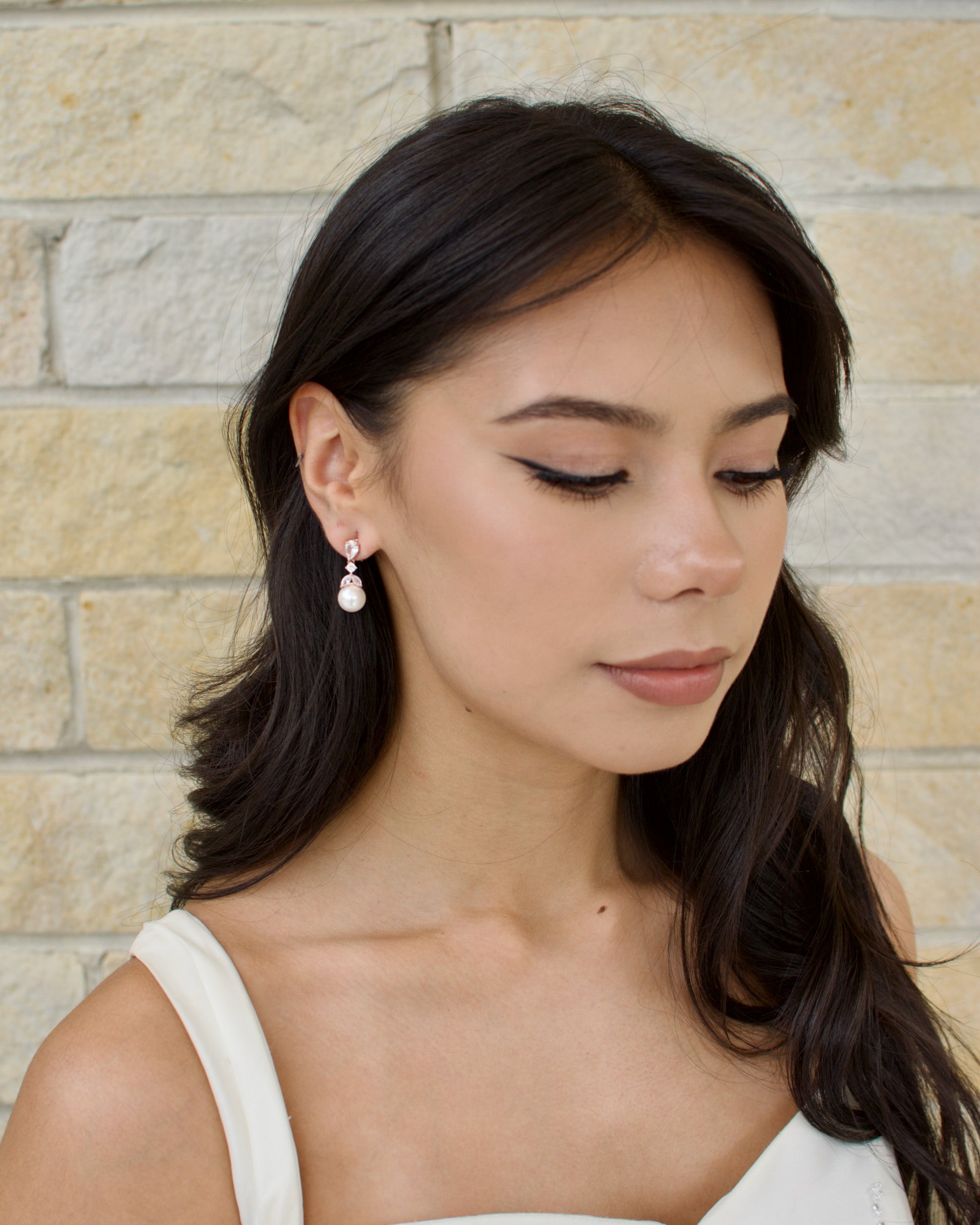 Frankie Rose Gold bridal earrings — alternate view 9