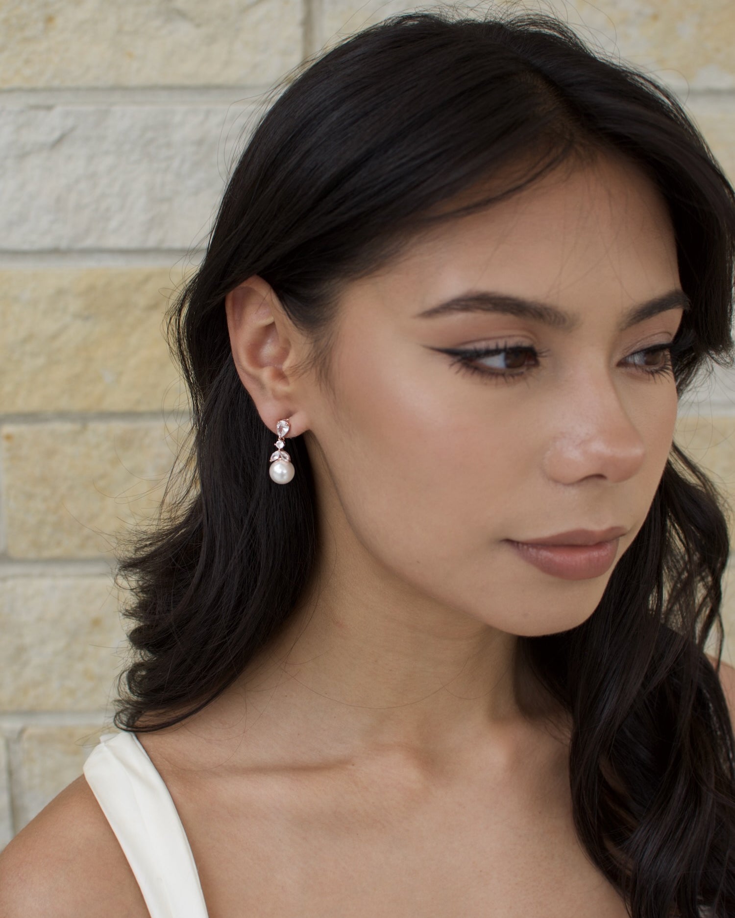 Betty Rose Gold earrings by Windsor Bridal Jewellery