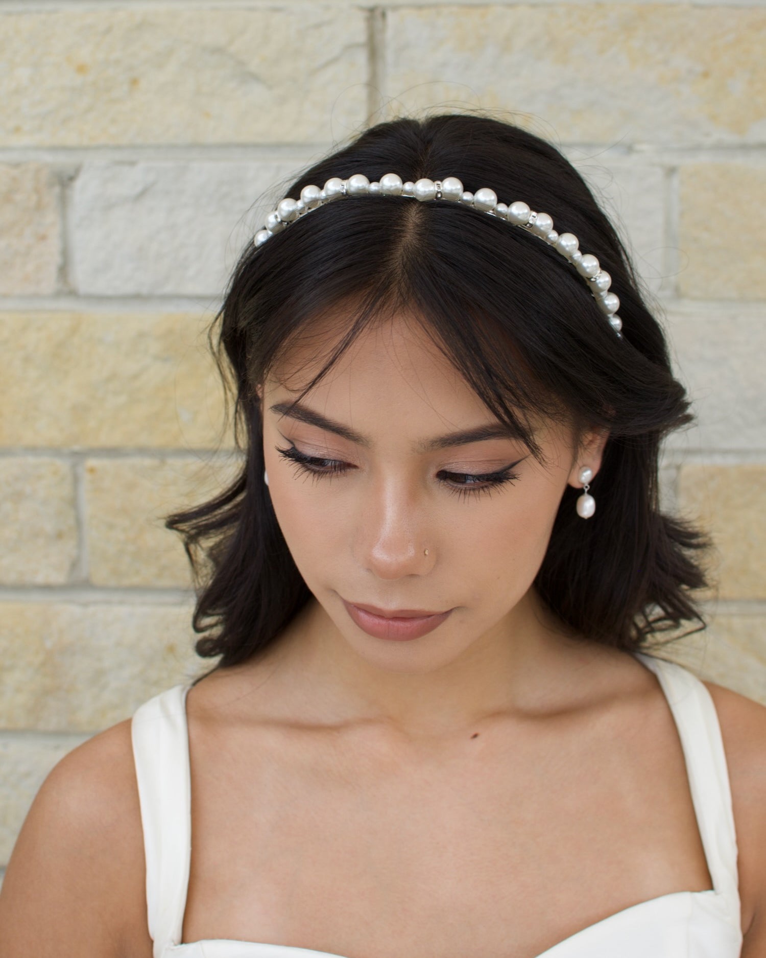 Asher Bridal Headband in silver by Windsor Bridal Jewellery