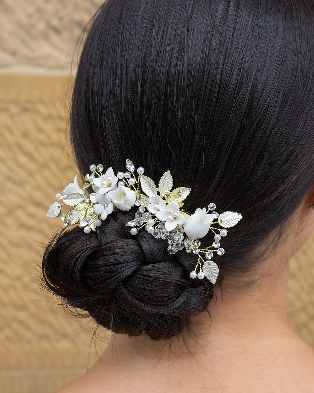 Marion Gold bridal comb by Windsor Bridal Jewellery