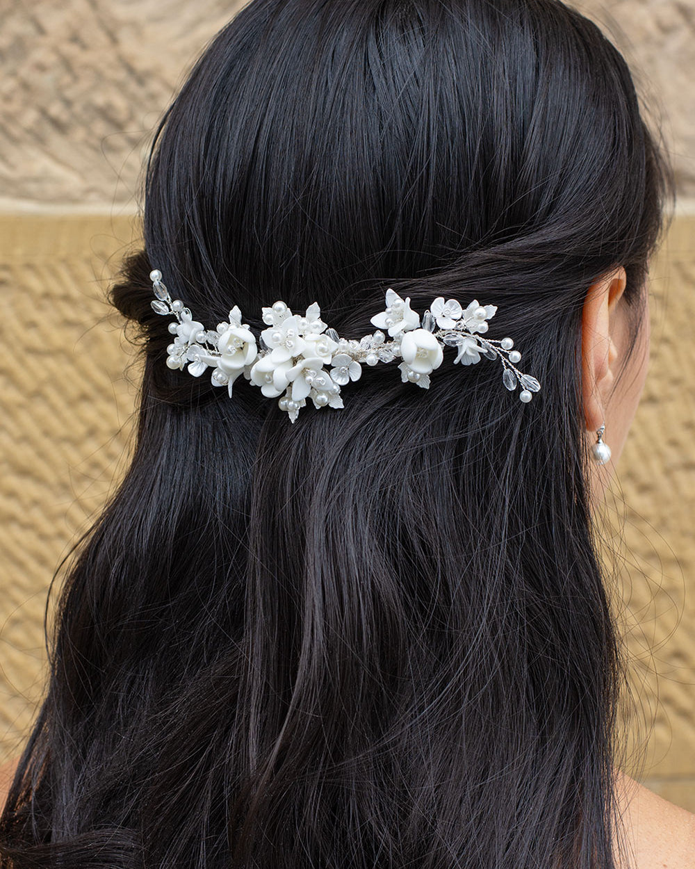 Charmaine Silver bridal comb by Windsor Bridal Jewellery