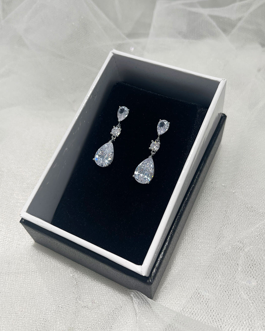 Regina Silver bridal earrings — alternate view 3