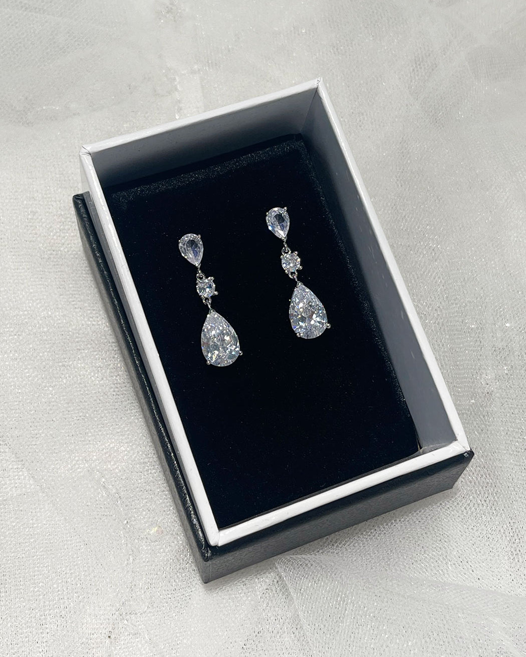 Regina Silver bridal earrings — alternate view 4
