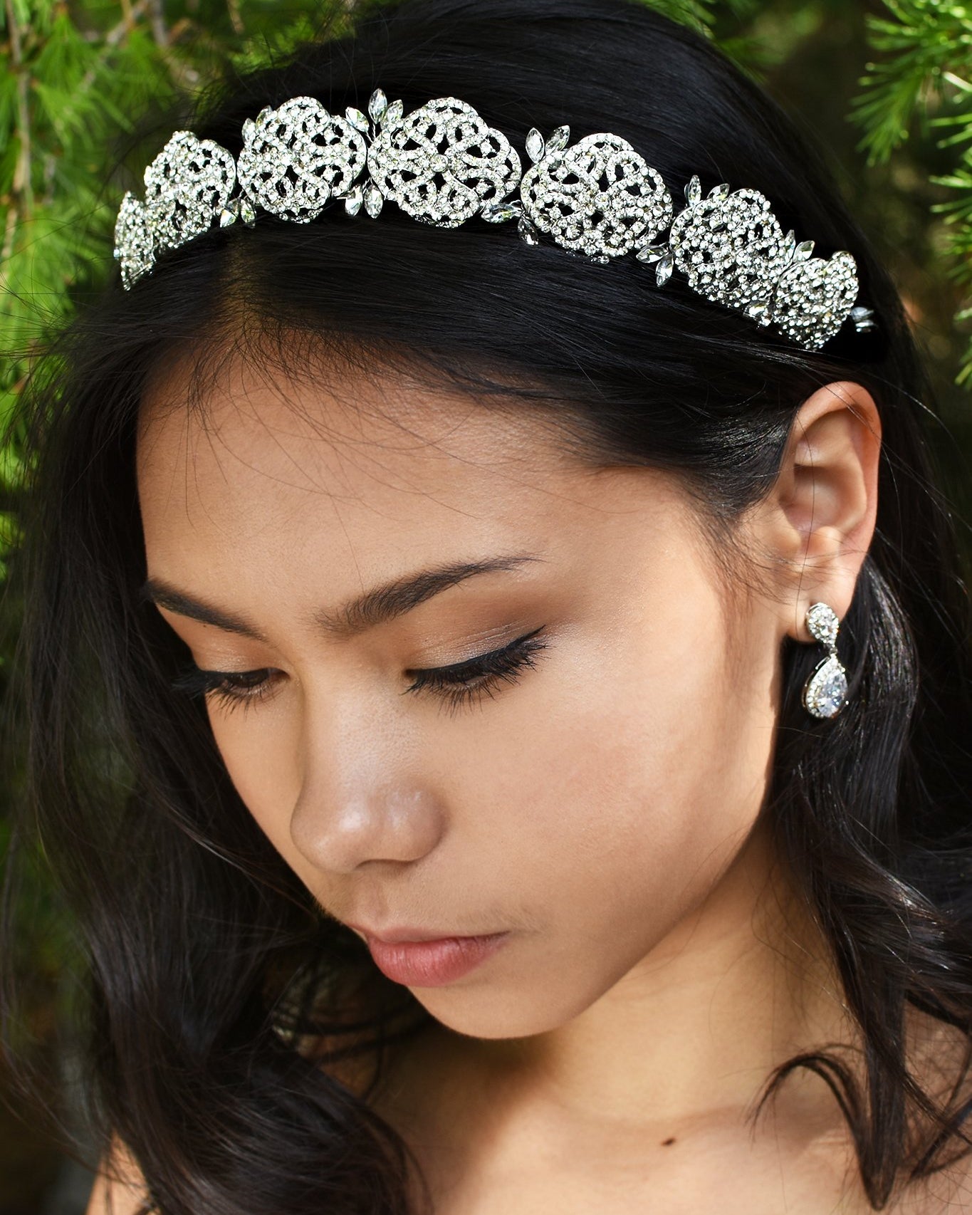 Meghan Silver bridal crown — alternate view 2